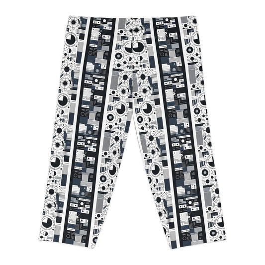 Minimalist Athleisure Minimalist Tech Women's Capri Leggings - 8404 Design-54