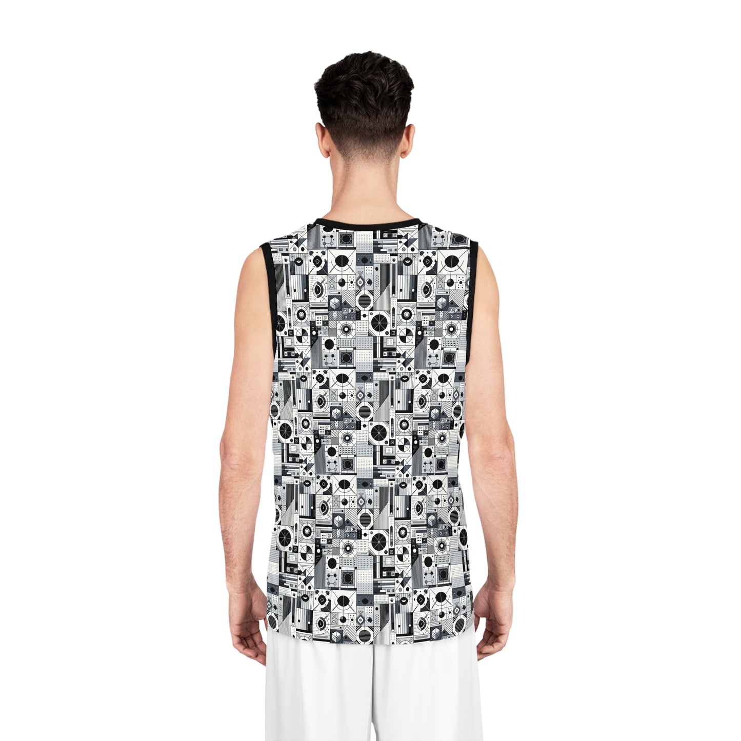 Digital Minimalism Minimalist Tech Basketball Jersey - 8404 Design-65