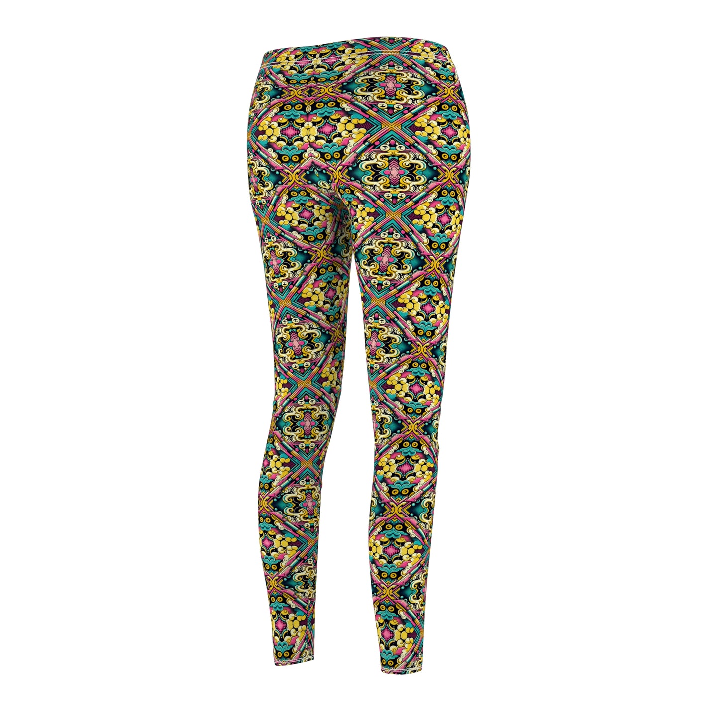 Neon Pop Art Revival Pop Culture Retro Women's Cut & Sew Casual Leggings - 8404 Design-59