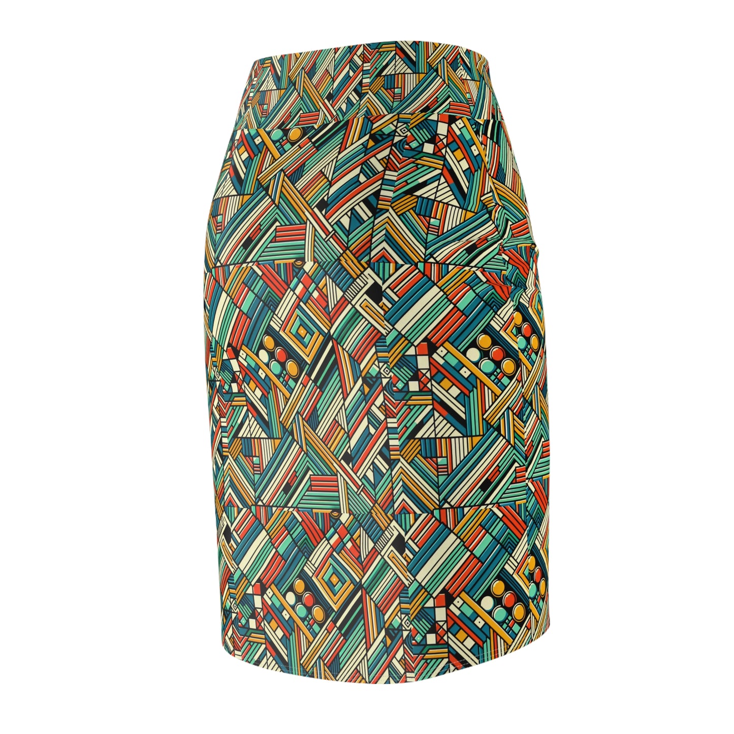 Abstract Graphic Art Modern Artistic Expression Women's Pencil Skirt - 8404 Design-67