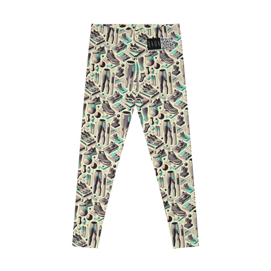 Tech-Infused Athleisure Futuristic Athletic Tech Stretch Leggings - 8404 Design-44