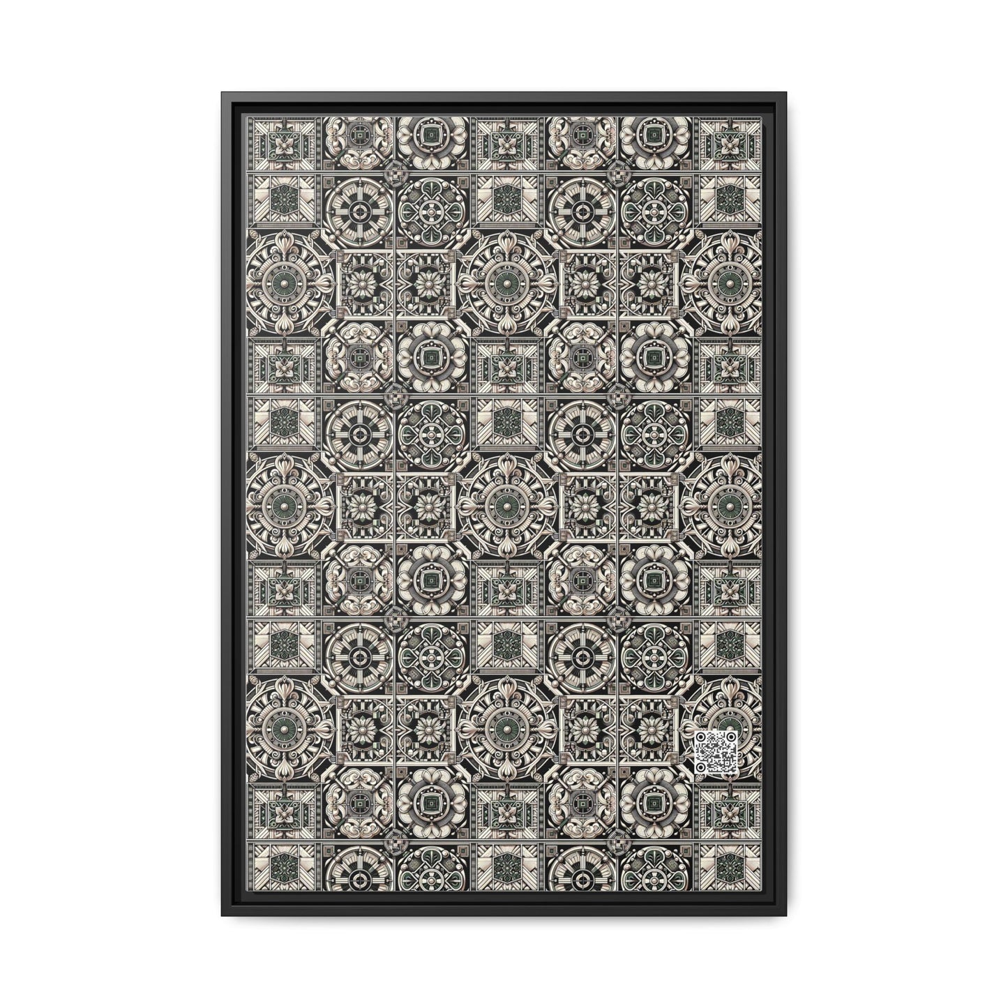 Cyber Garden Party Tech Garden Extravaganza Matte Canvas, Framed (multi-Color) - 8404 Design-45 A