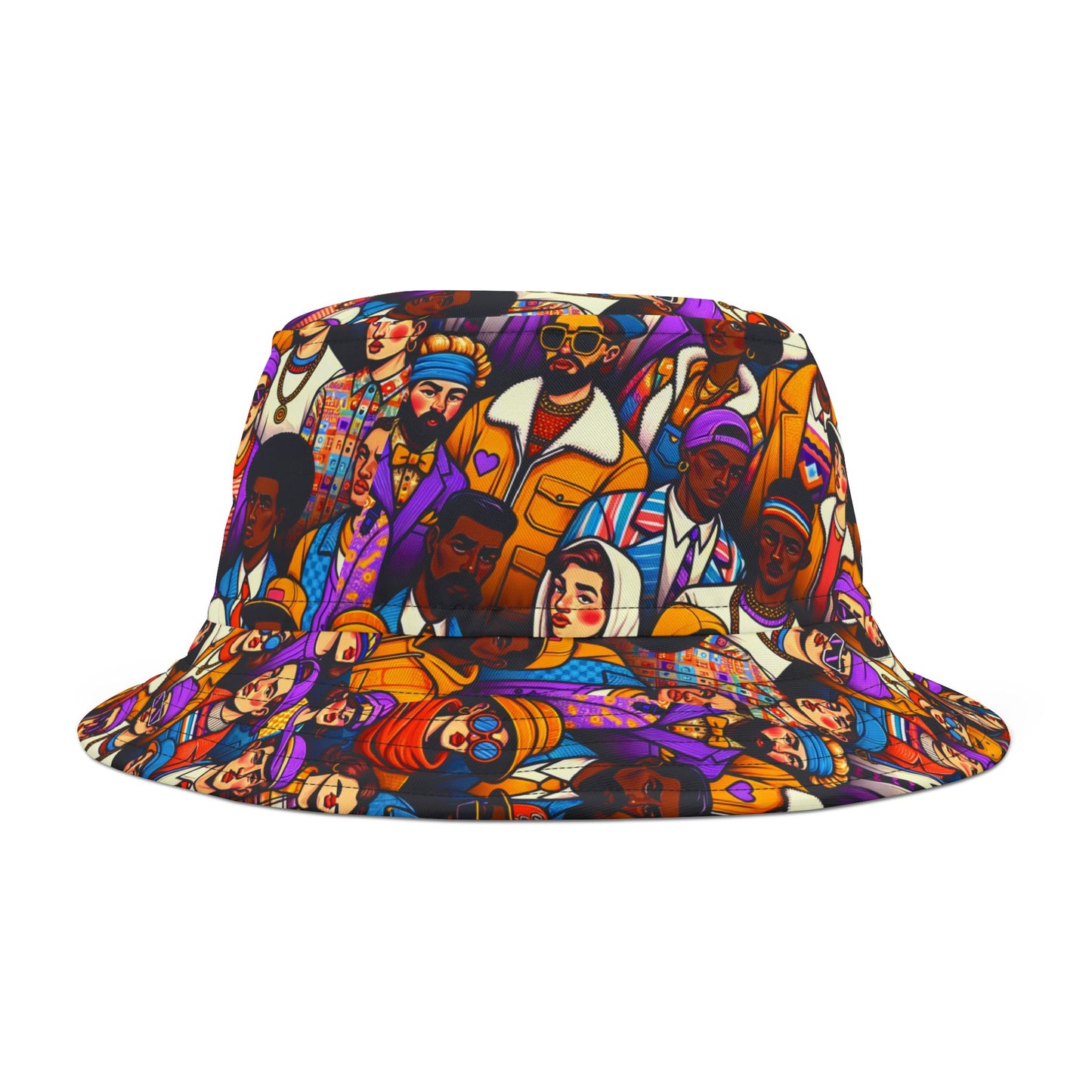 Digital Retro Aesthetics Nostalgic Yet Vibrant Streetwear With a Modern Twist Bucket Hat - 8404 Design-58