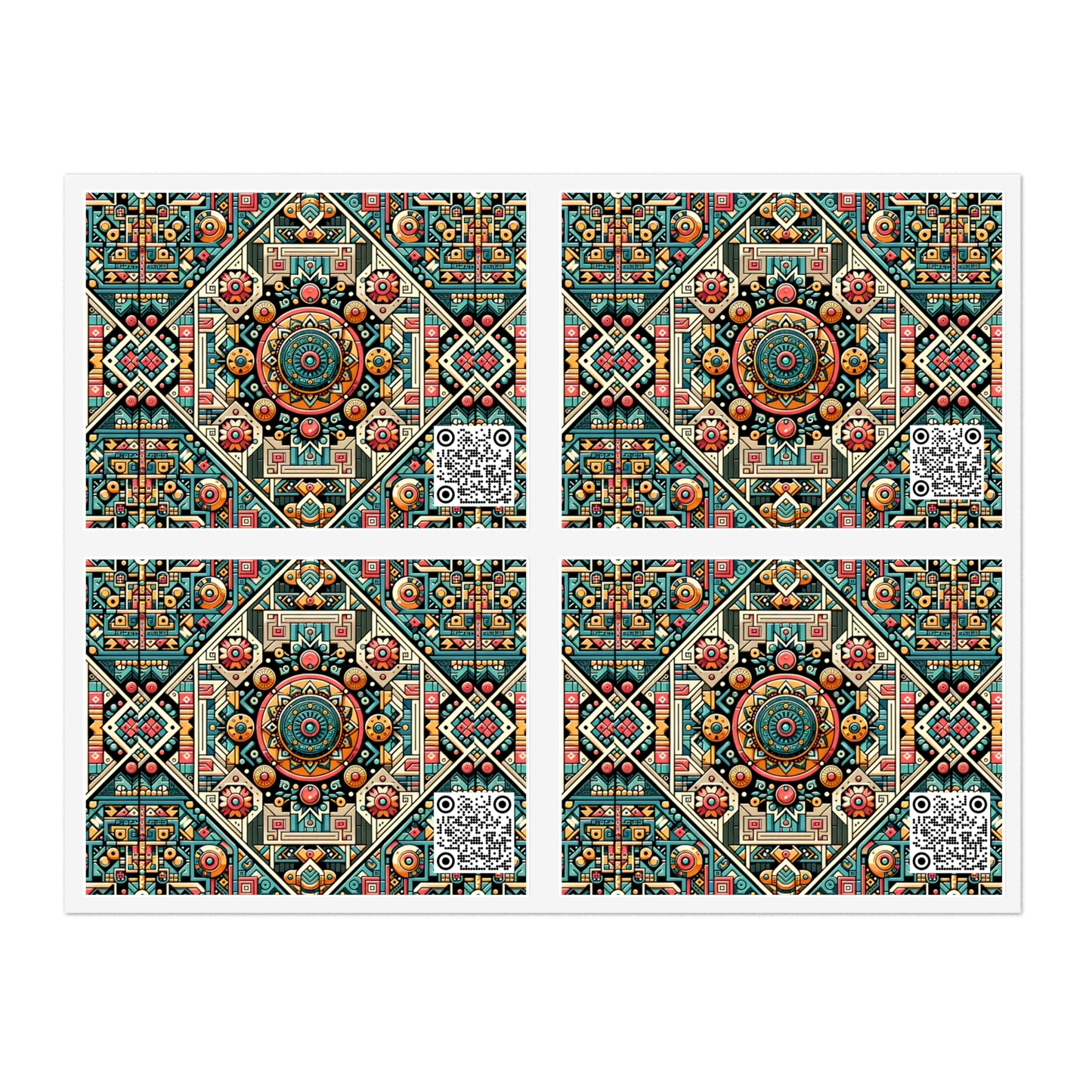 Cultural Fusion Tech Blend of Cultural Heritage With Tech-Inspired Elements Sticker Sheets - 8404 Design-74