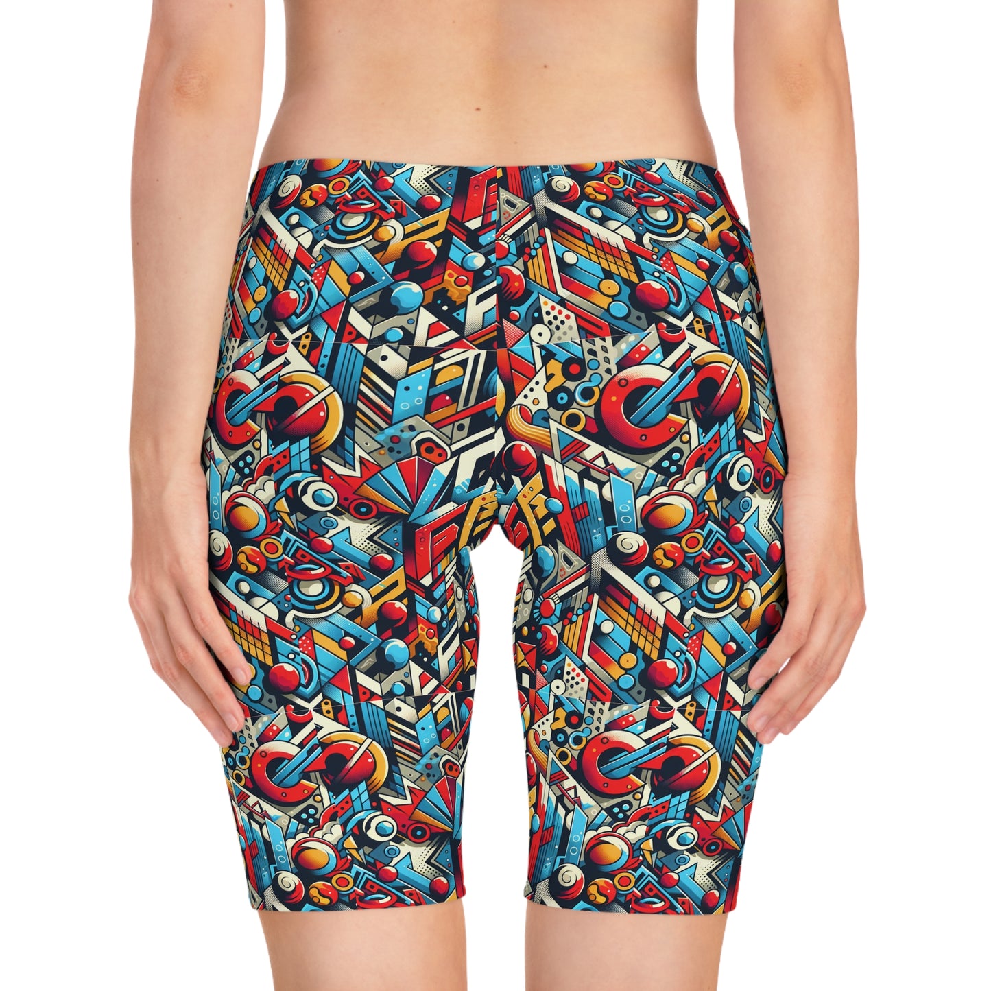 Neo-Traditional Street Art Modern Street Art Fusion Women's Bike Shorts - 8404 Design-67