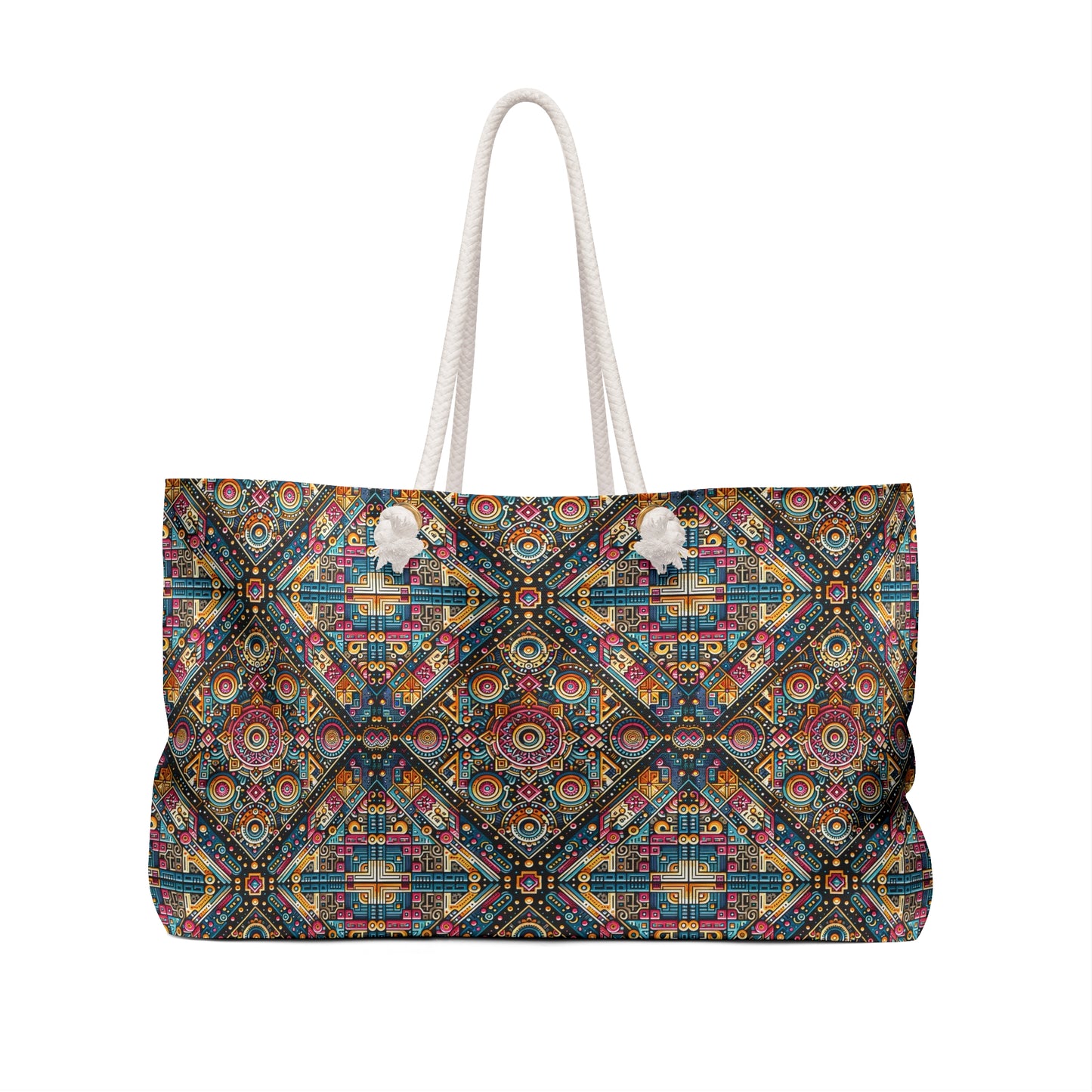 Cultural Fusion Tech Blend of Cultural Heritage With Tech-Inspired Elements Weekender Bag - 8404 Design-58