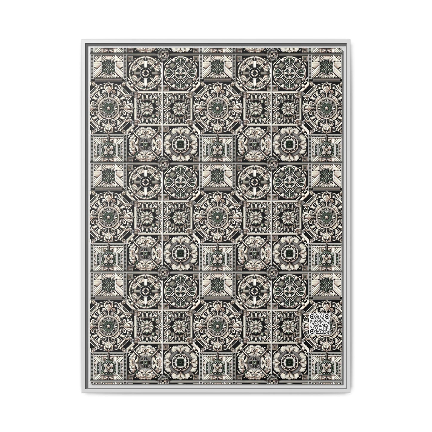 Cyber Garden Party Tech Garden Extravaganza Matte Canvas, Framed (multi-Color) - 8404 Design-45 A