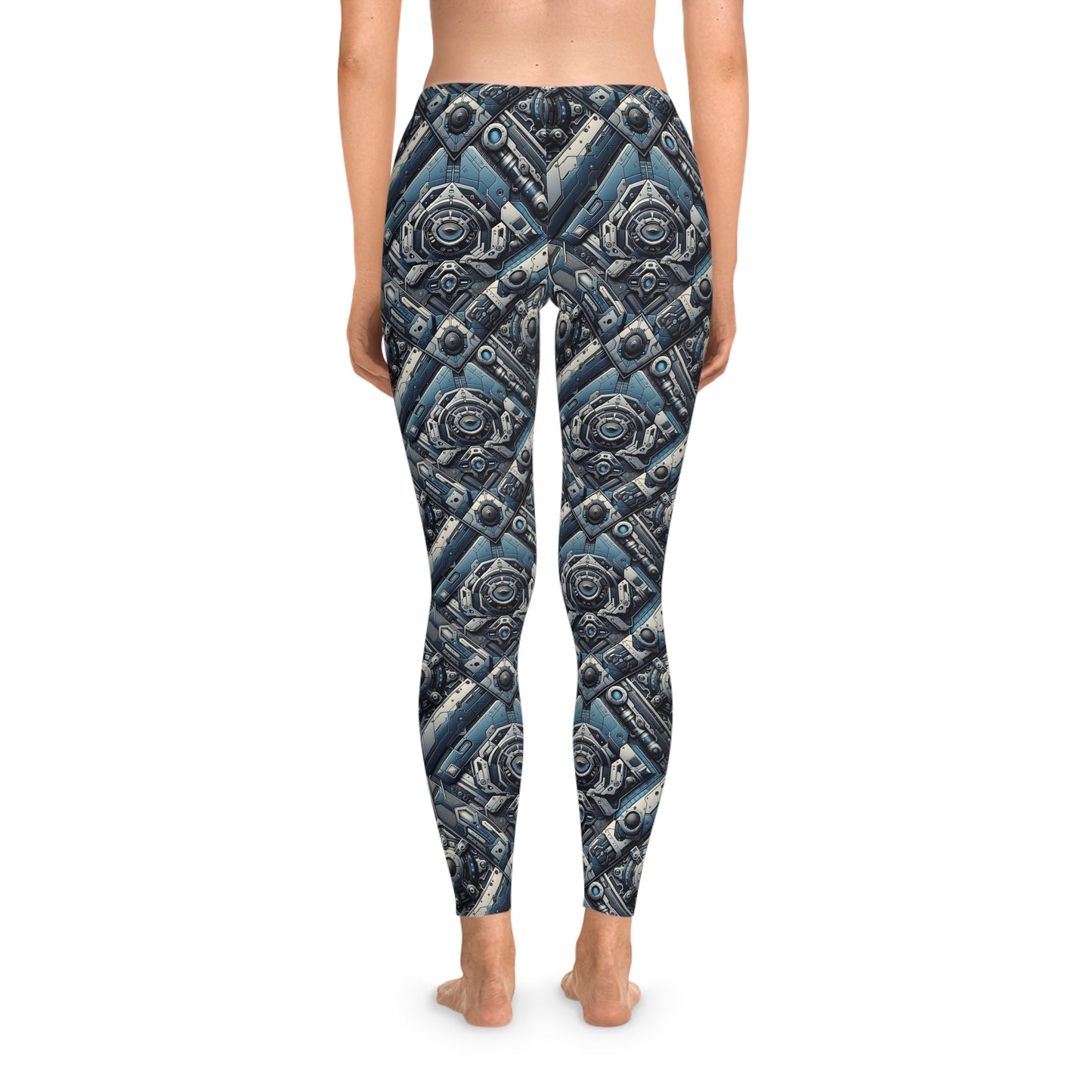 Tech Utility Fusion Tech-Forward Utility With a Futuristic Edge Stretch Leggings - 8404 Design-43