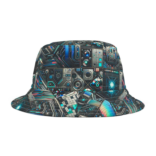 Tech-Infused Futurism Sleek Tech Edge Bucket Hat - 8404 Design-48