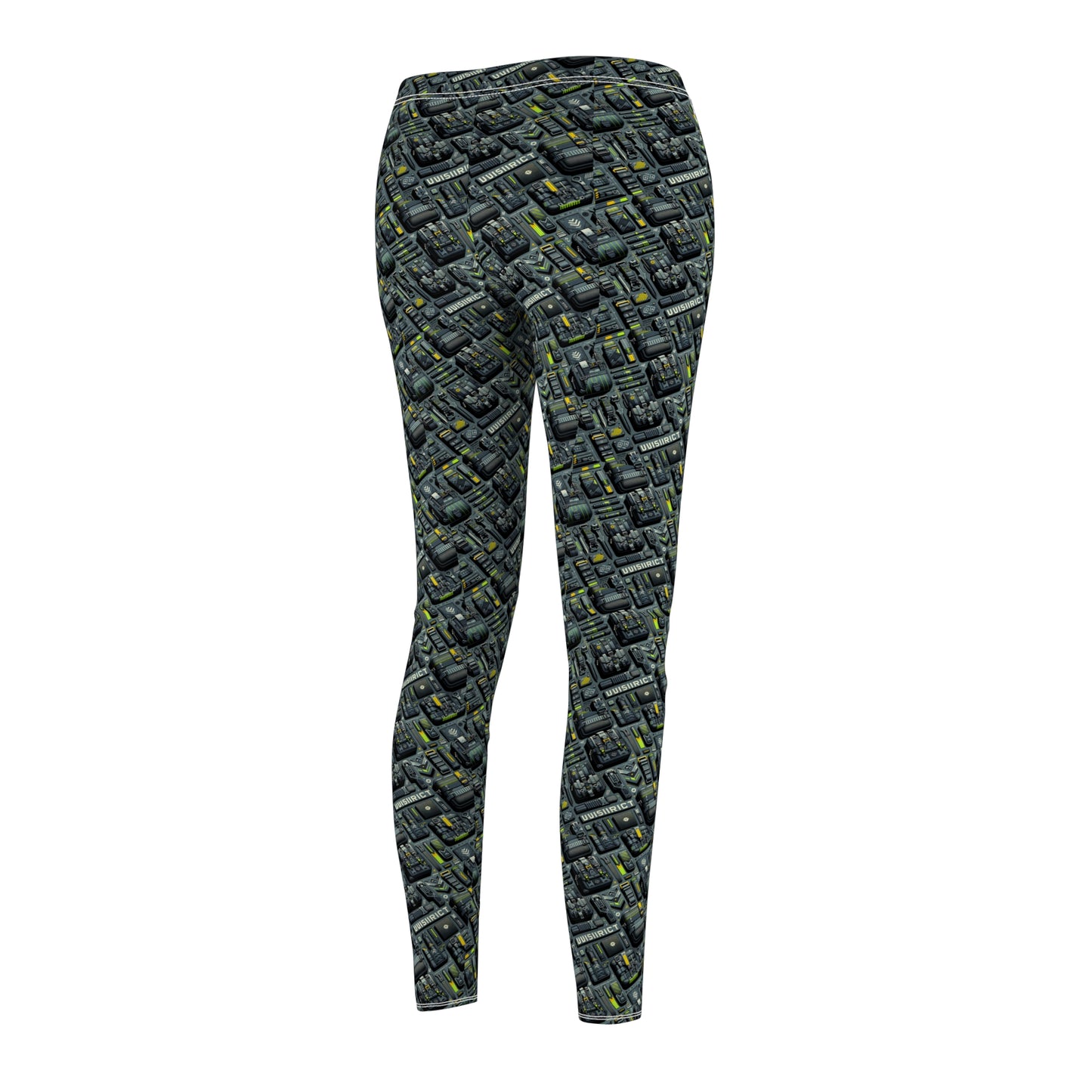 Tech Utility Streetwear Futuristic Tech-Forward Women's Cut & Sew Casual Leggings - 8404 Design-47