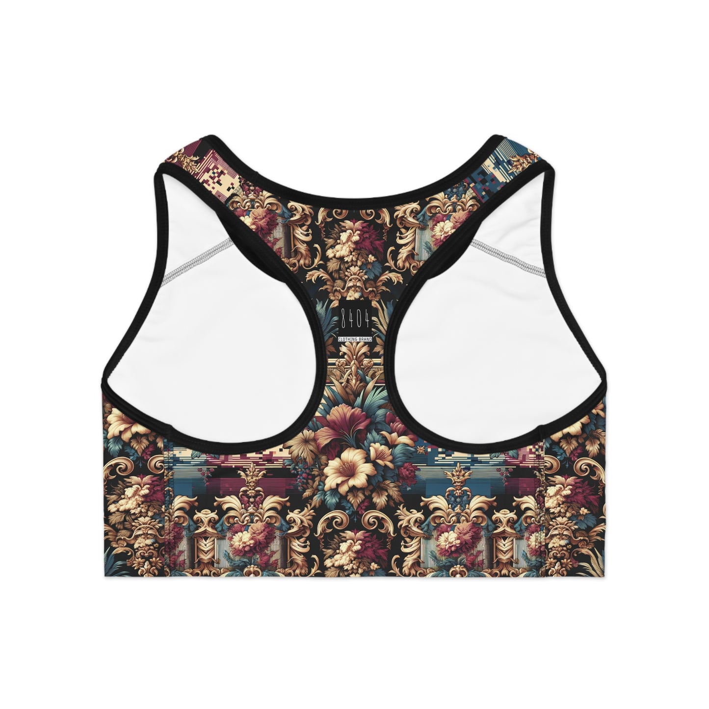 Digital Renaissance Modern Baroque Fusion Sports Bra - 8404 Design-58