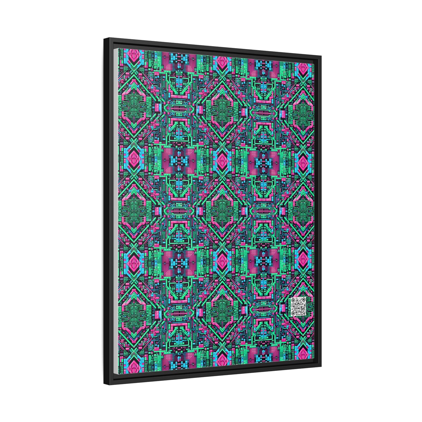 Digital Glitch Vibes Tech-Inspired Streetwear Matte Canvas, Framed (multi-Color) - 8404 Design-71 A