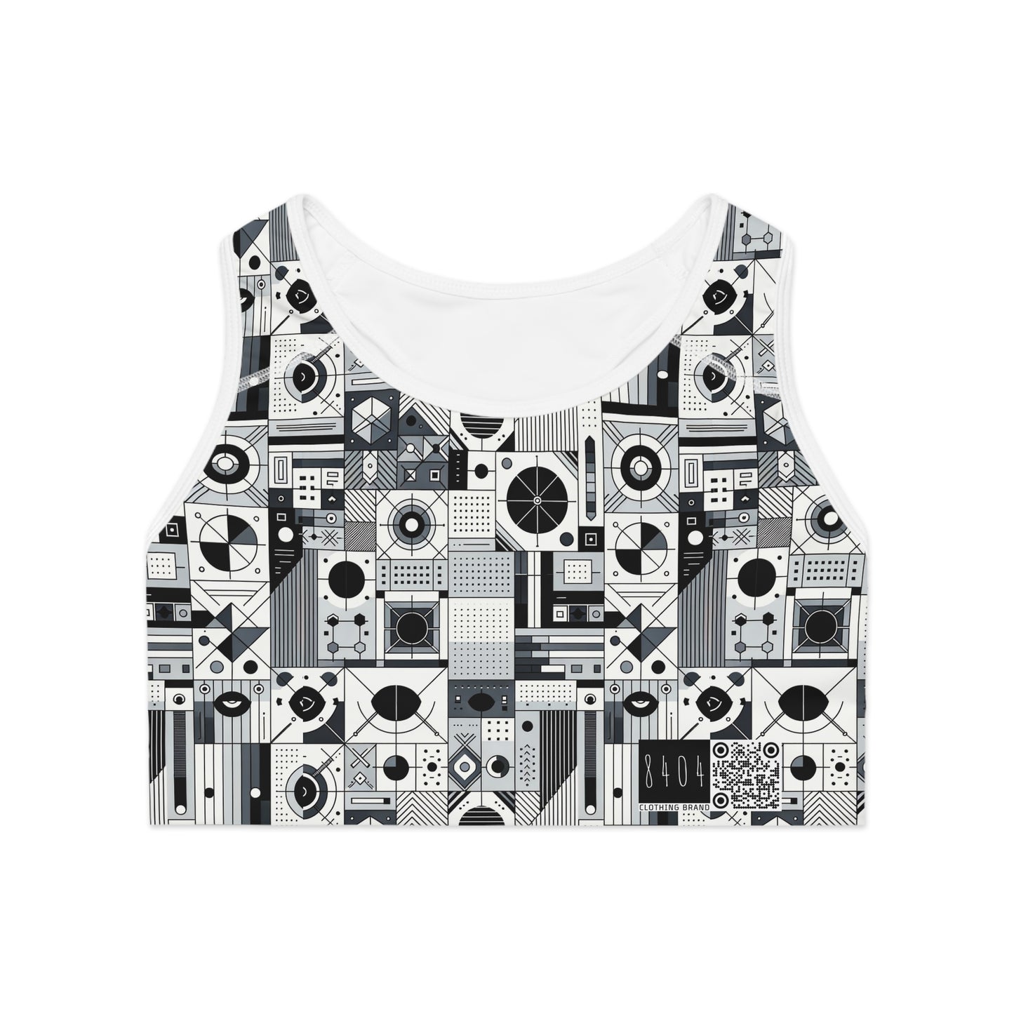 Digital Minimalism Minimalist Tech Sports Bra - 8404 Design-65