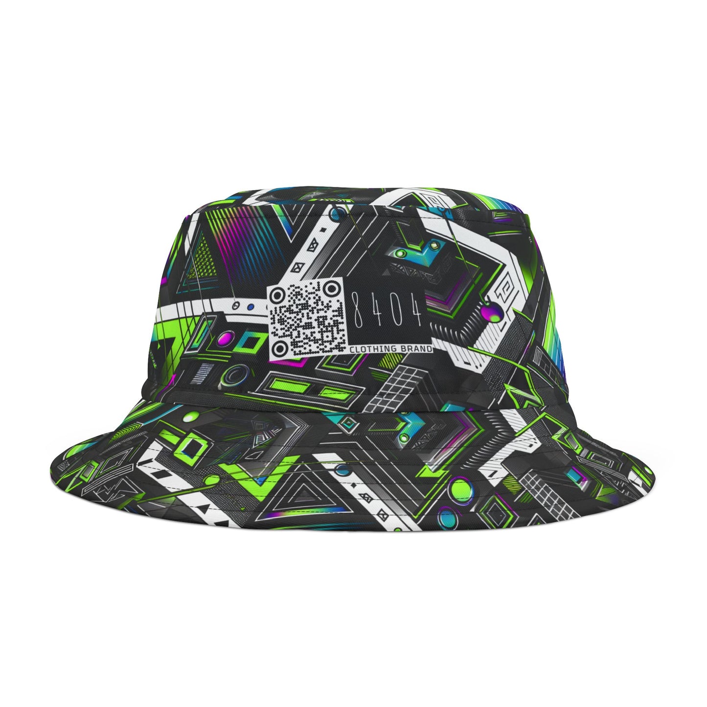 Retro Futurism Graphics Tech-Forward Streetwear Bucket Hat - 8404 Design-52