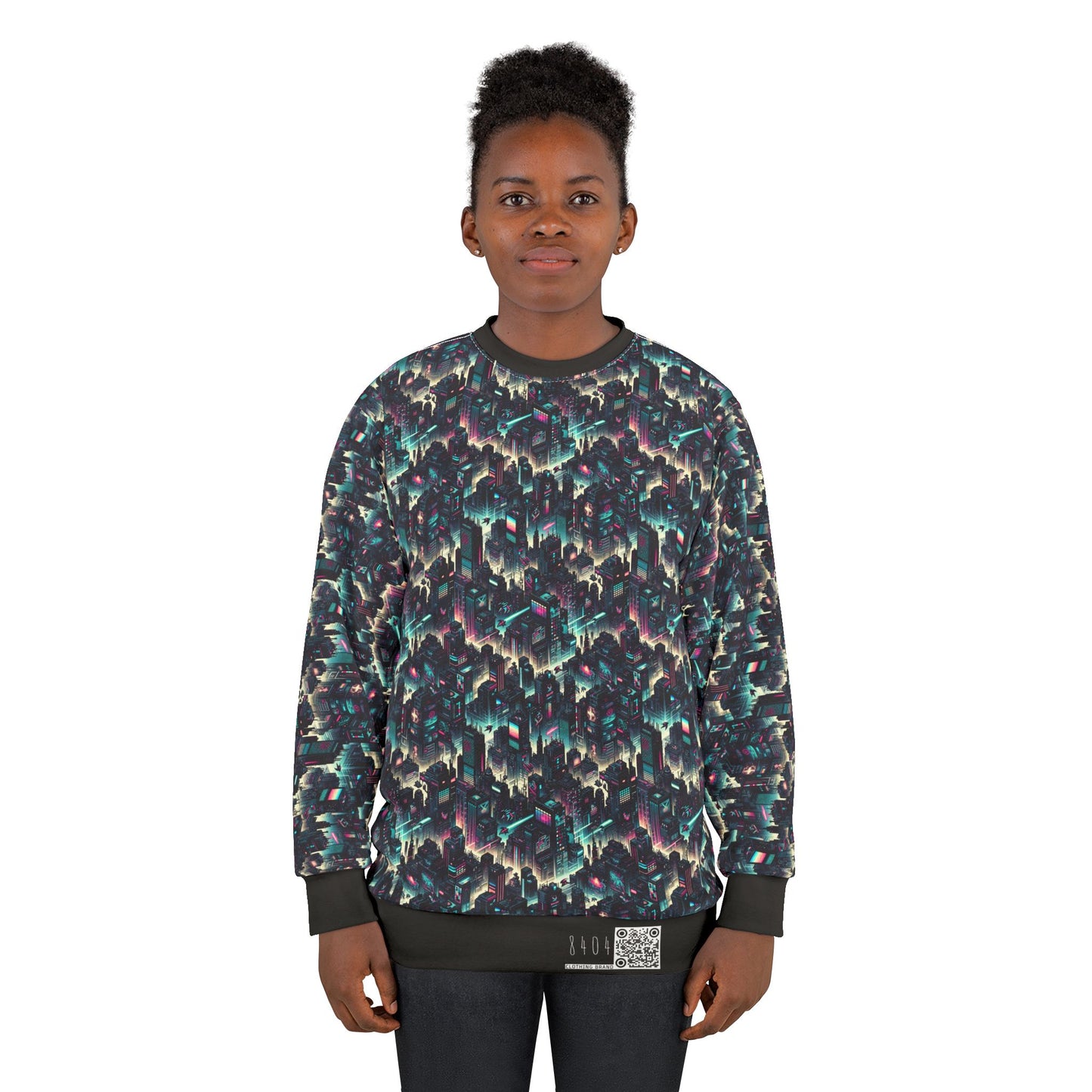 Digital Rebellion Tech-Inspired Streetwear Sweatshirt - 8404 Design-51