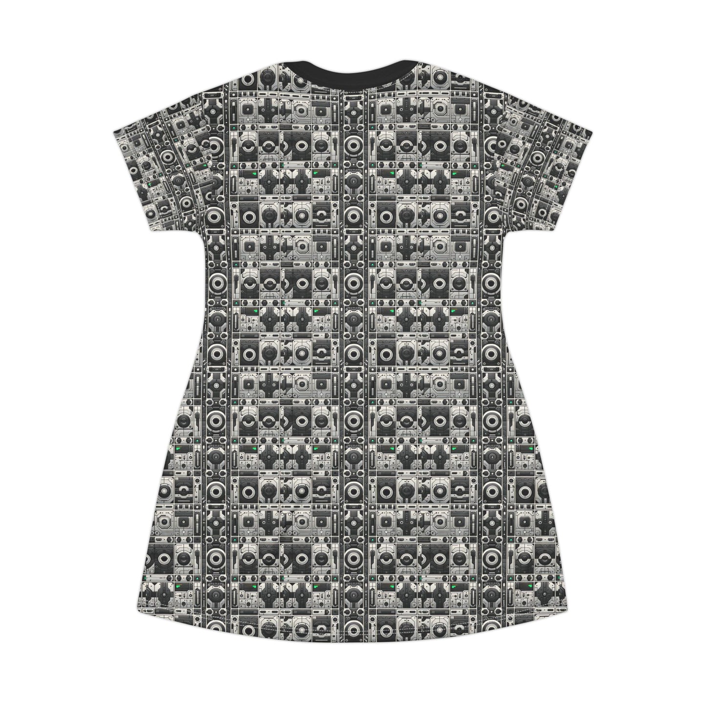 Tech Utility Aesthetics Tech-Forward Minimalism T-Shirt Dress - 8404 Design-60