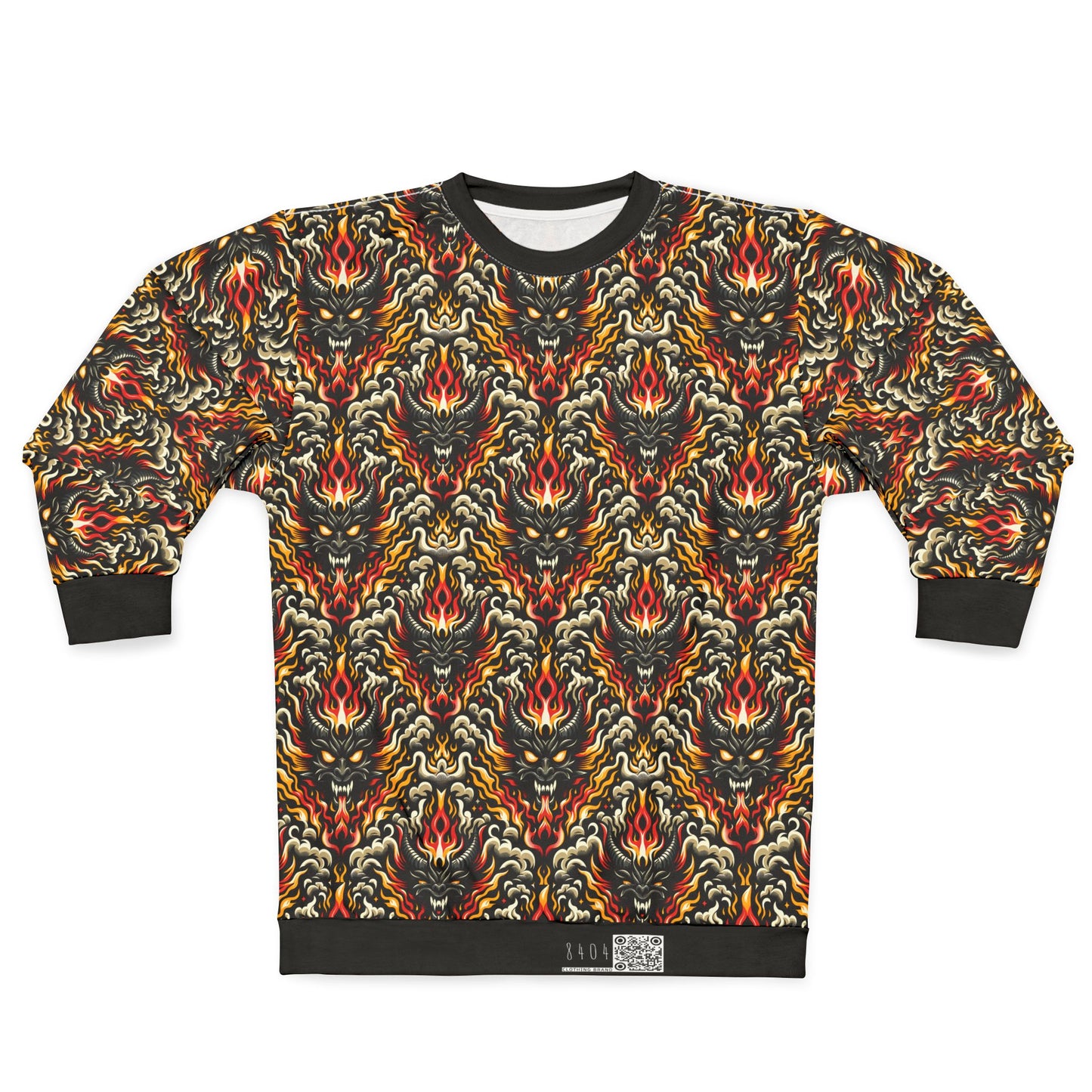 Flame Graphics Maximalist Streetwear Sweatshirt - 8404 Design-59