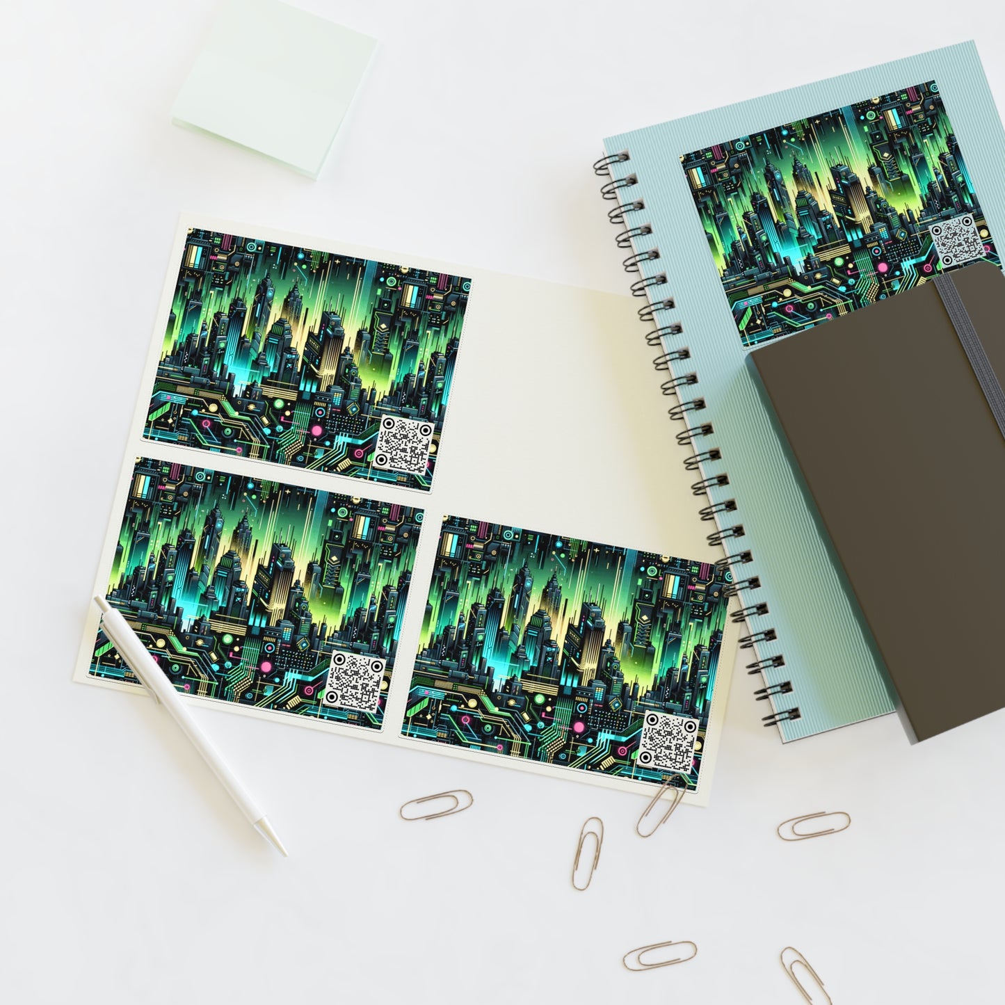 Cyber Punk Graphics Tech-Inspired Cyberpunk Sticker Sheets - 8404 Design-54