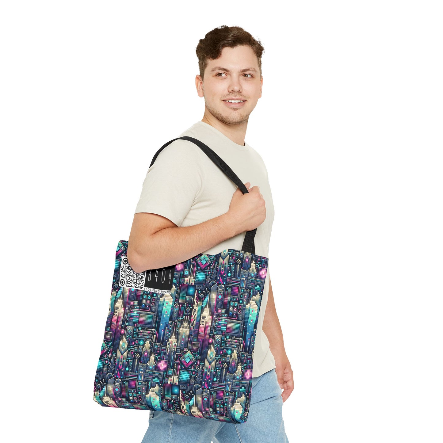 Digital Renaissance Tech-Forward Maximalism Tote Bag - 8404 Design-56