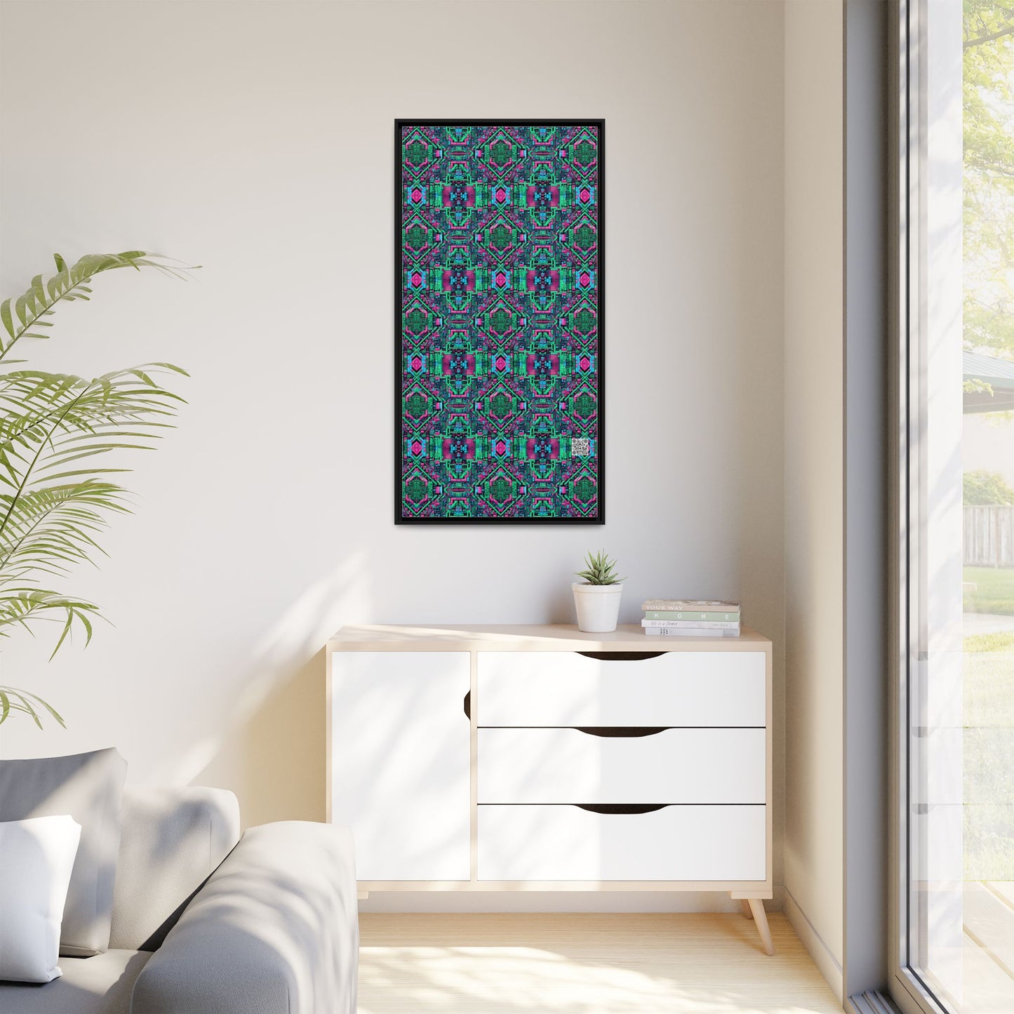 Digital Glitch Vibes Tech-Inspired Streetwear Matte Canvas, Framed (multi-Color) - 8404 Design-71 B