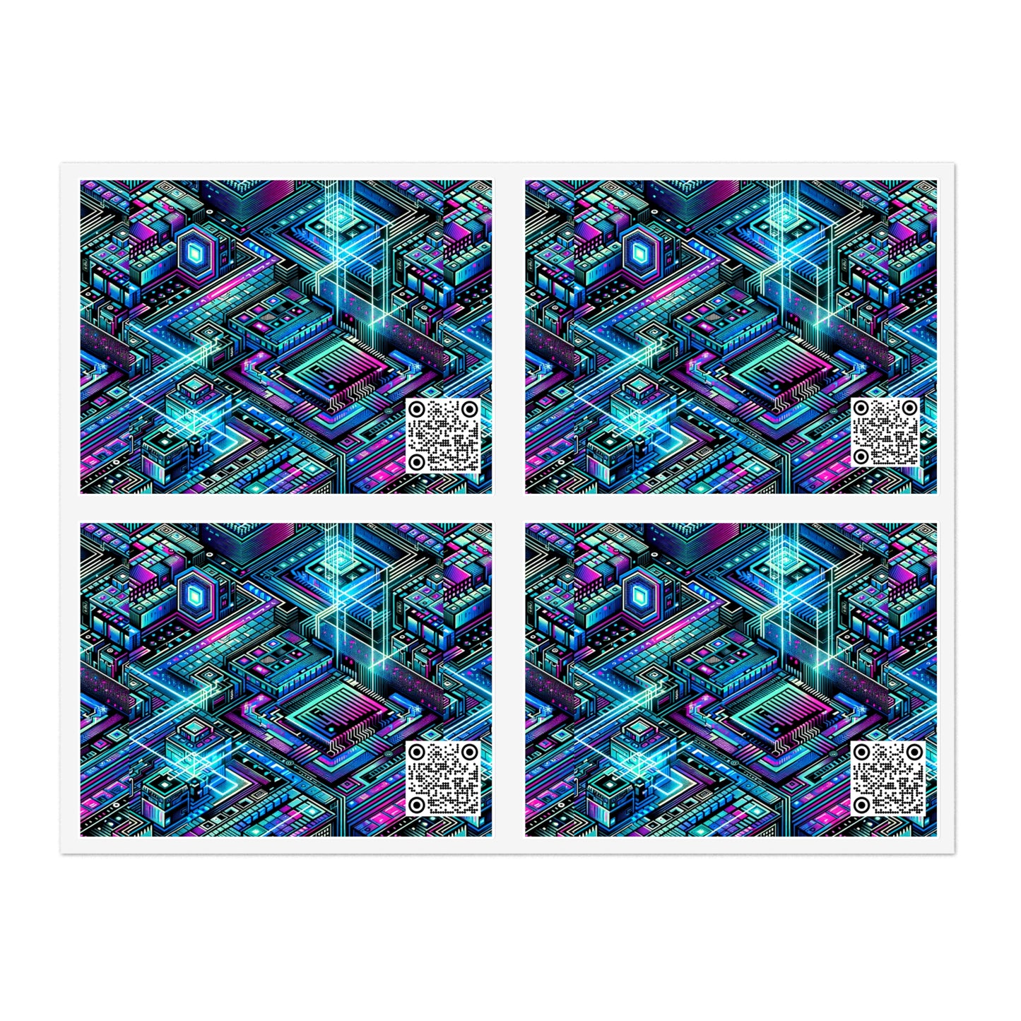 Digital Dreamland Futuristic Tech Aesthetic Sticker Sheets - 8404 Design-42