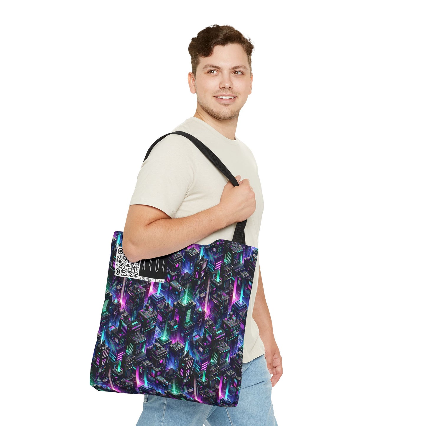 Tech Noir Graphics Futuristic Tech Aesthetics Tote Bag - 8404 Design-55