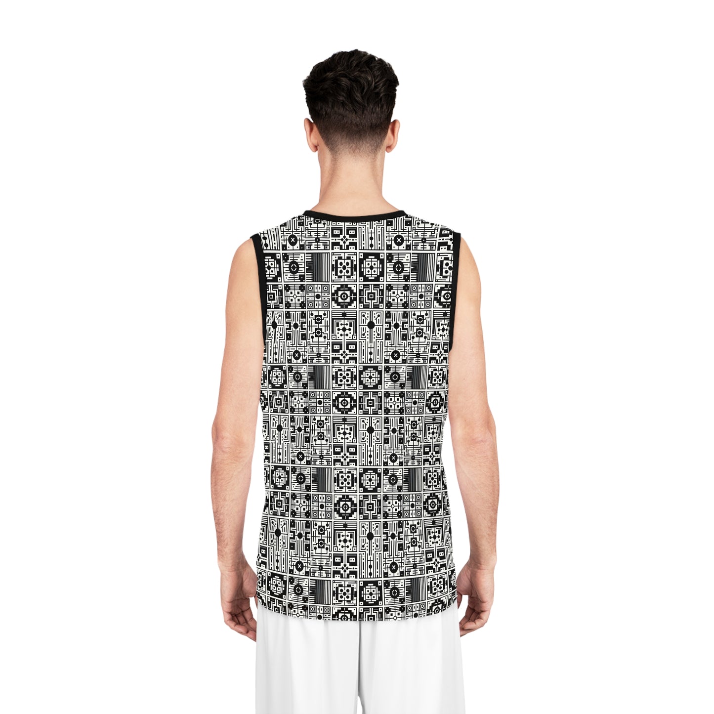 Digital Minimalism Minimalist Tech Basketball Jersey - 8404 Design-55