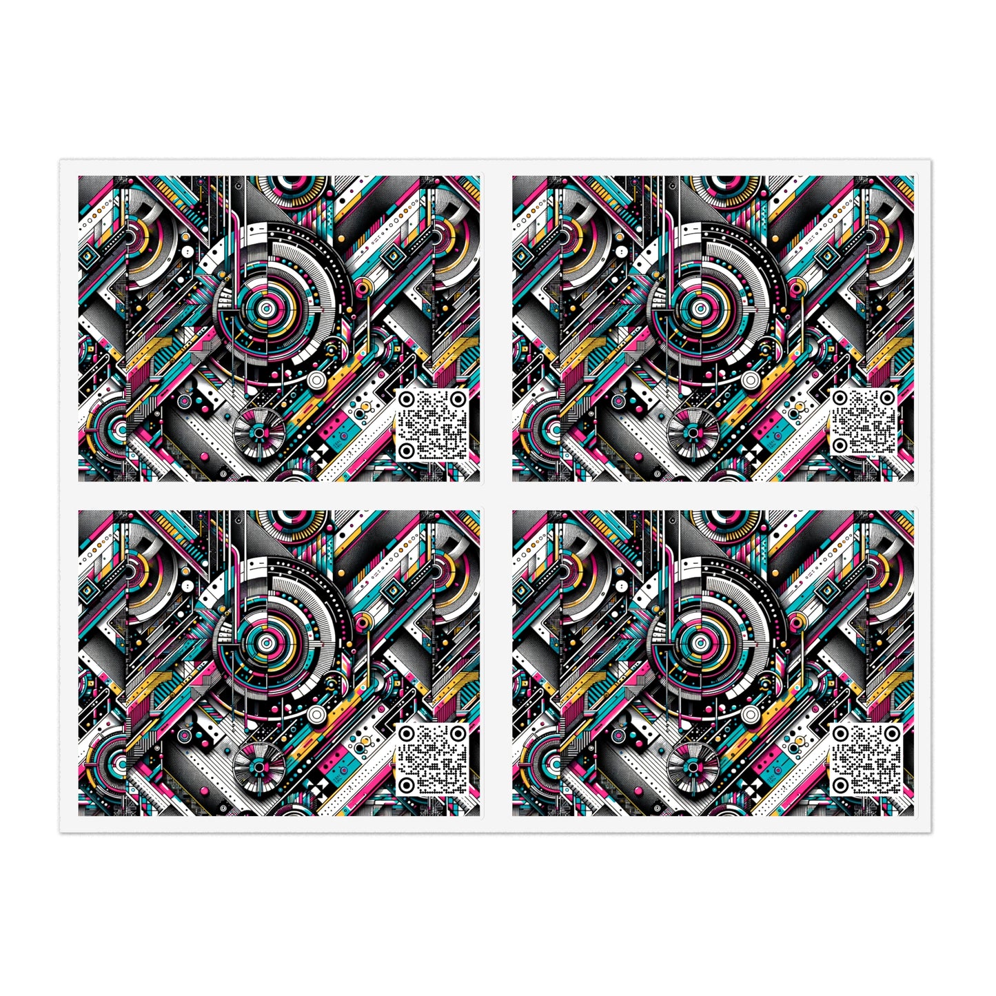 Tech-Forward Graphics Tech-Forward Streetwear Blending Human Creativity With Ai Innovation Sticker Sheets - 8404 Design-52