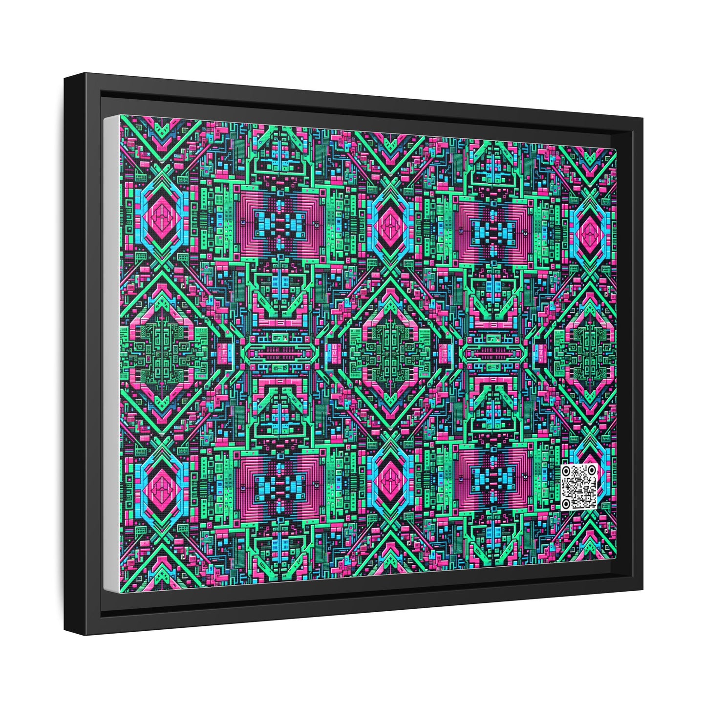 Digital Glitch Vibes Tech-Inspired Streetwear Matte Canvas, Framed (multi-Color) - 8404 Design-71 A