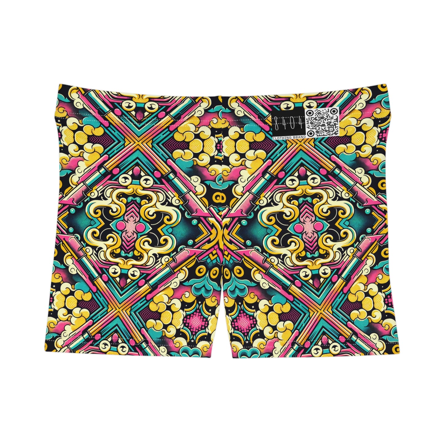 Neon Pop Art Revival Pop Culture Retro Women's Shorts - 8404 Design-59