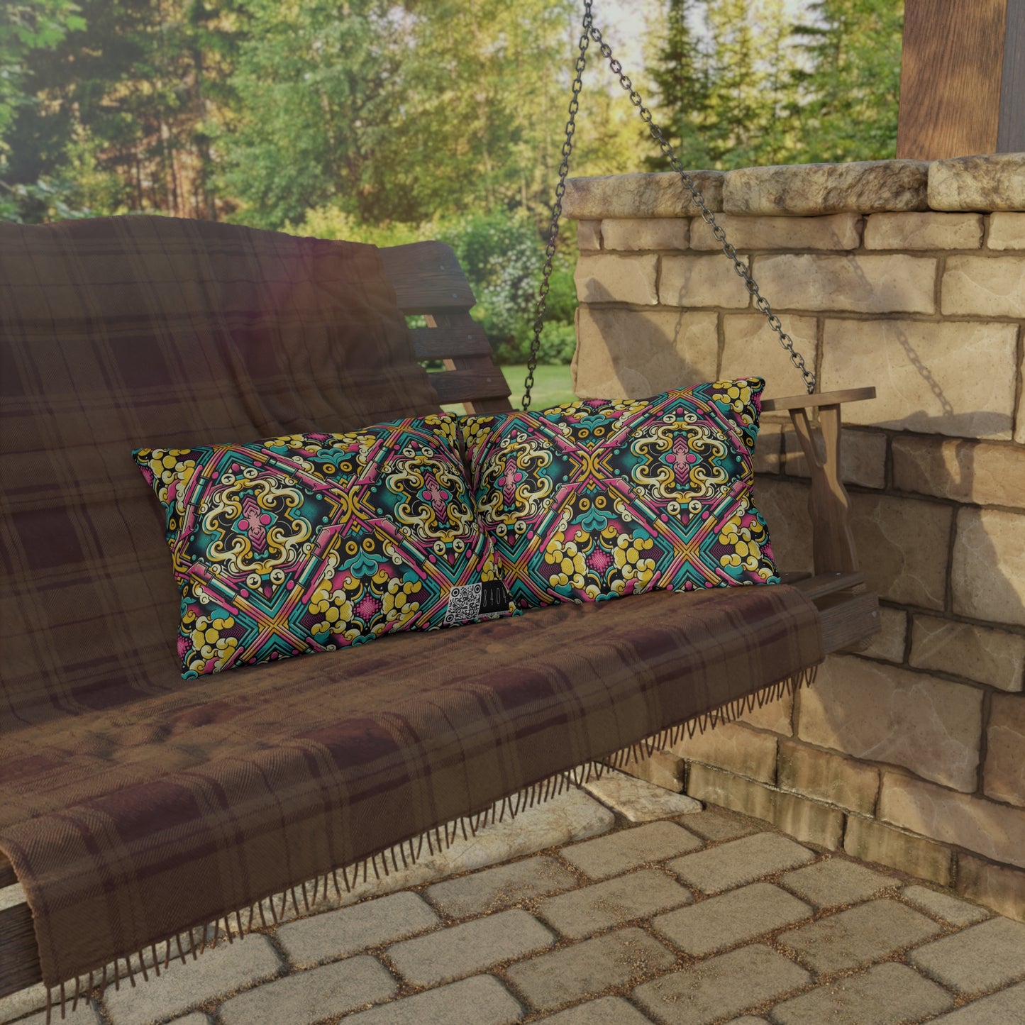 Neon Pop Art Revival Pop Culture Retro Outdoor Pillow - 8404 Design-59