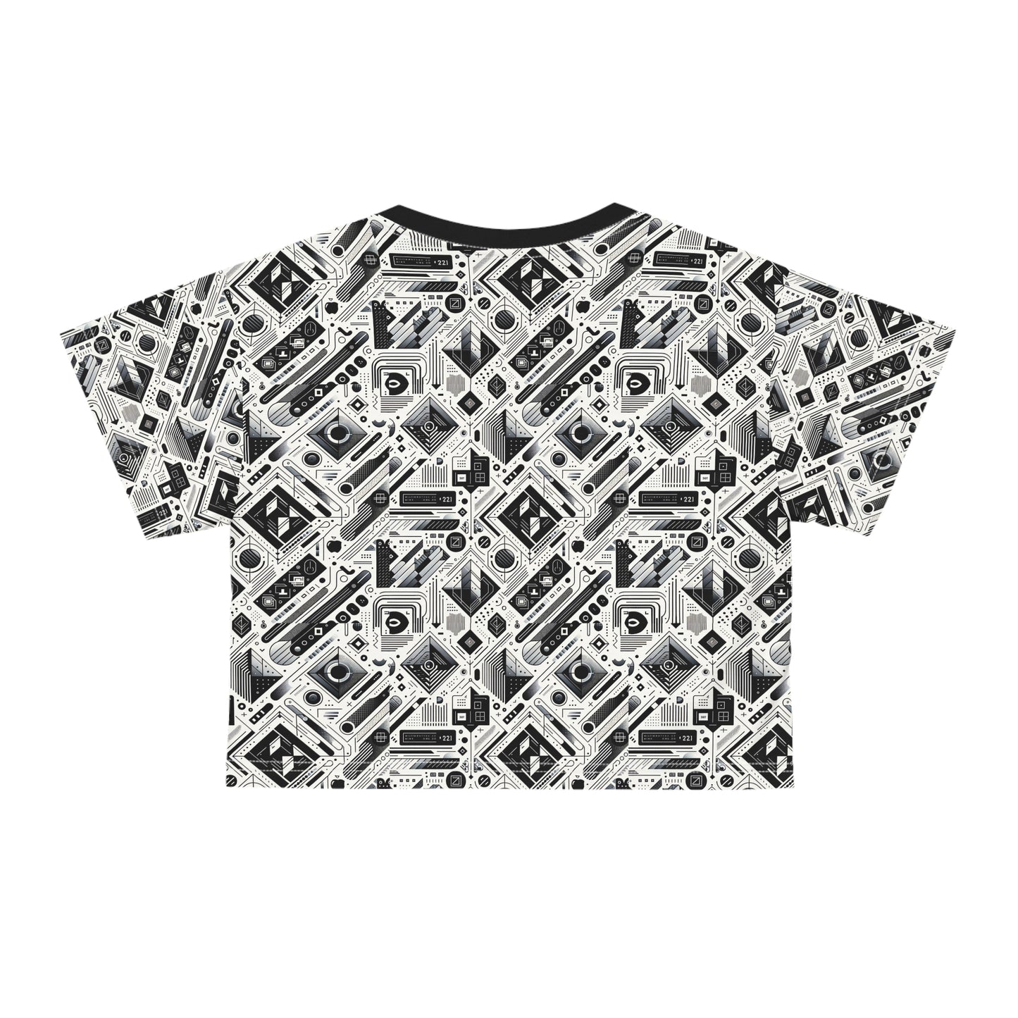Tech Minimalism Minimalist Tech Crop Tee - 8404 Design-72
