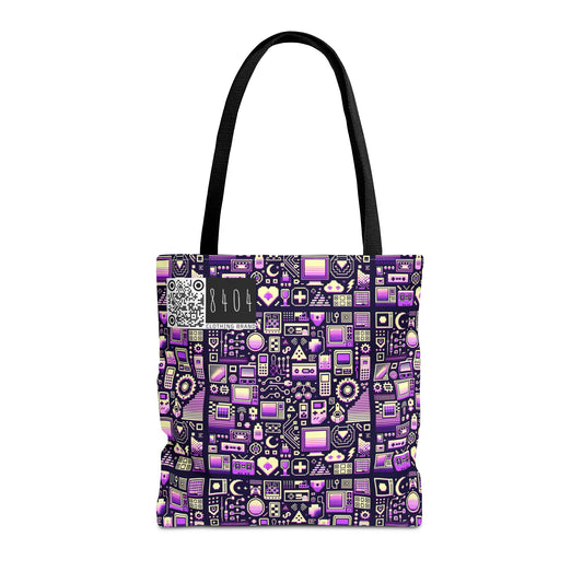 Digital Nostalgia Remix Modern Vintage Fusion Tote Bag - 8404 Design-54