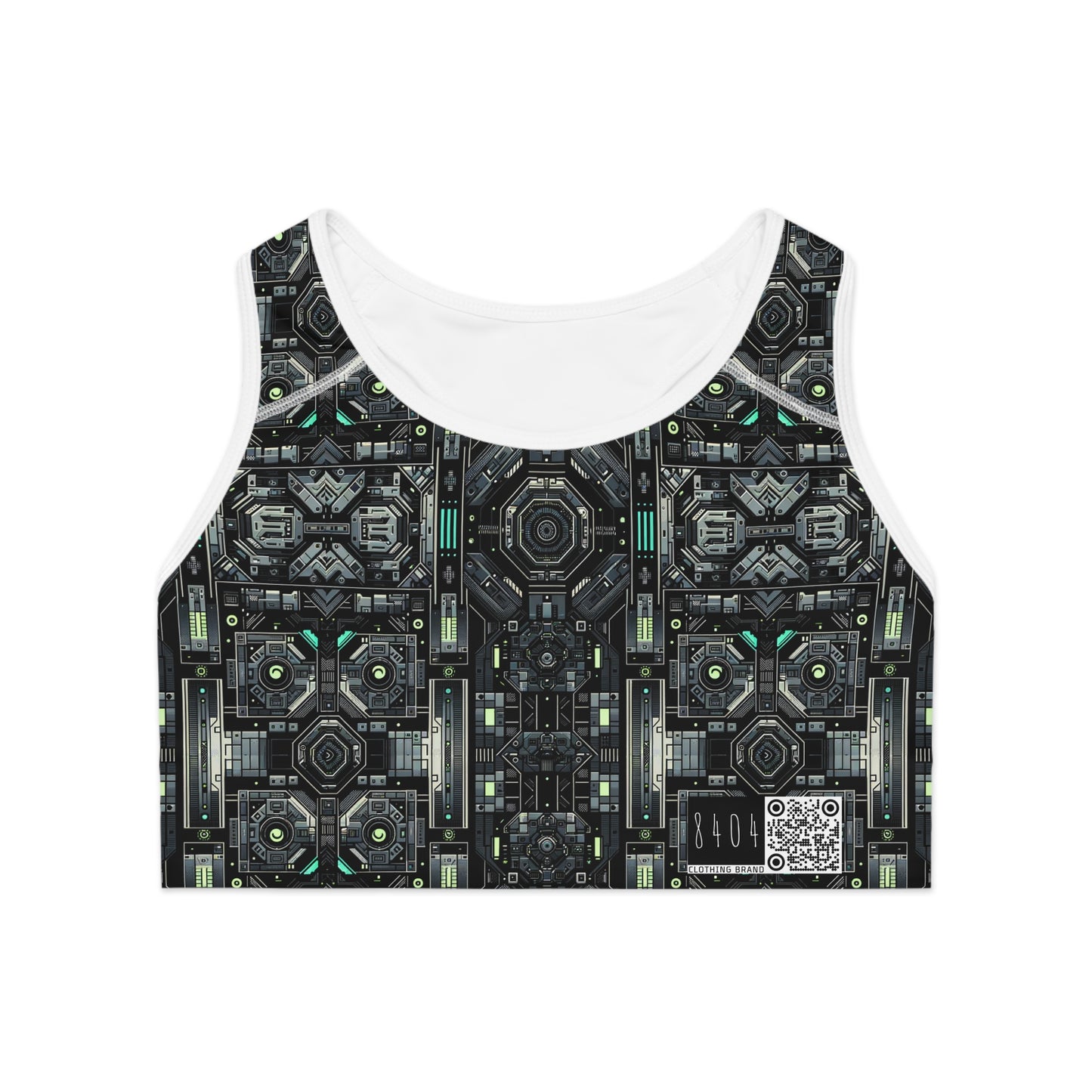 Tech Noir Tech-Forward Minimalism Sports Bra - 8404 Design-52