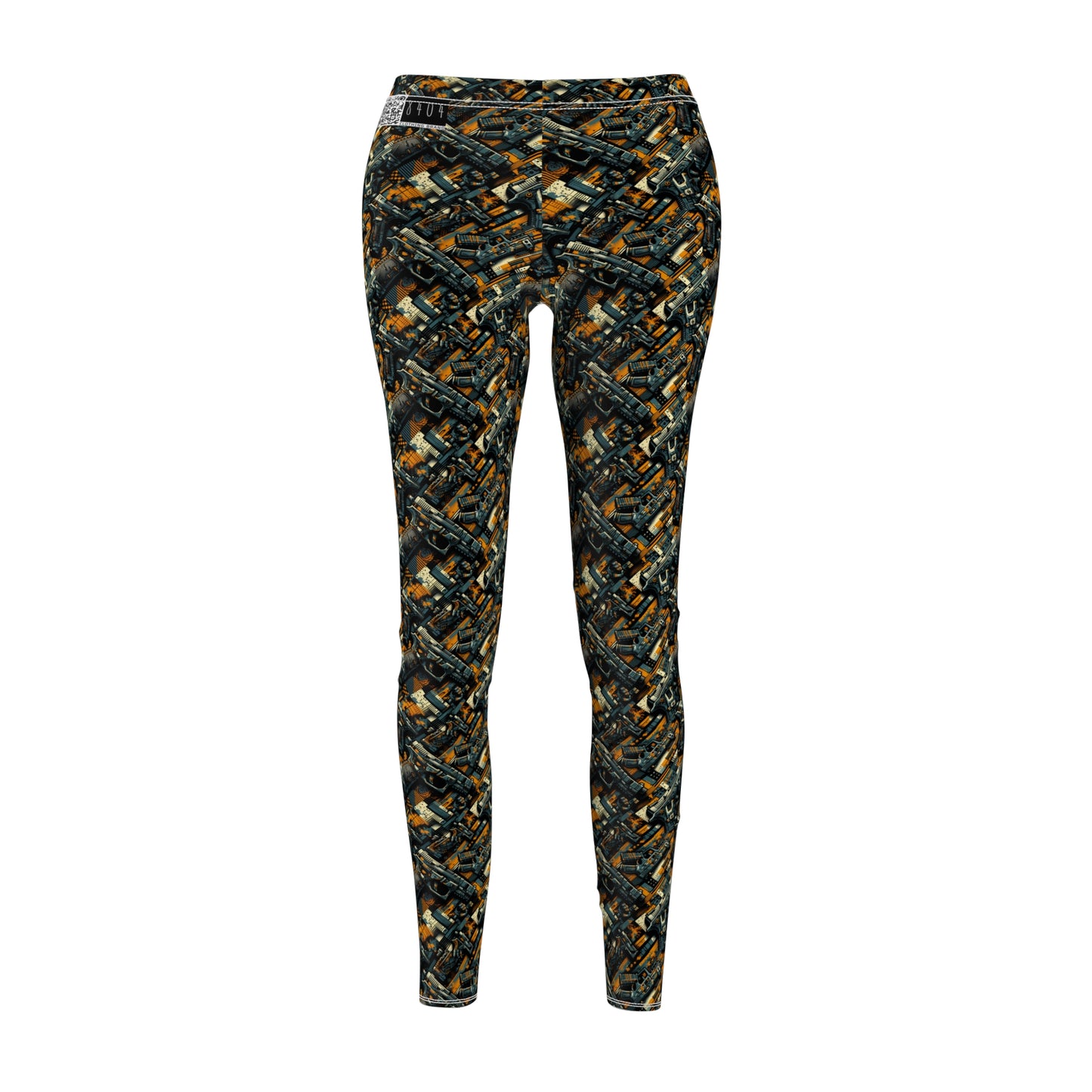Digital Punk Futuristic Grunge Women's Cut & Sew Casual Leggings - 8404 Design-47