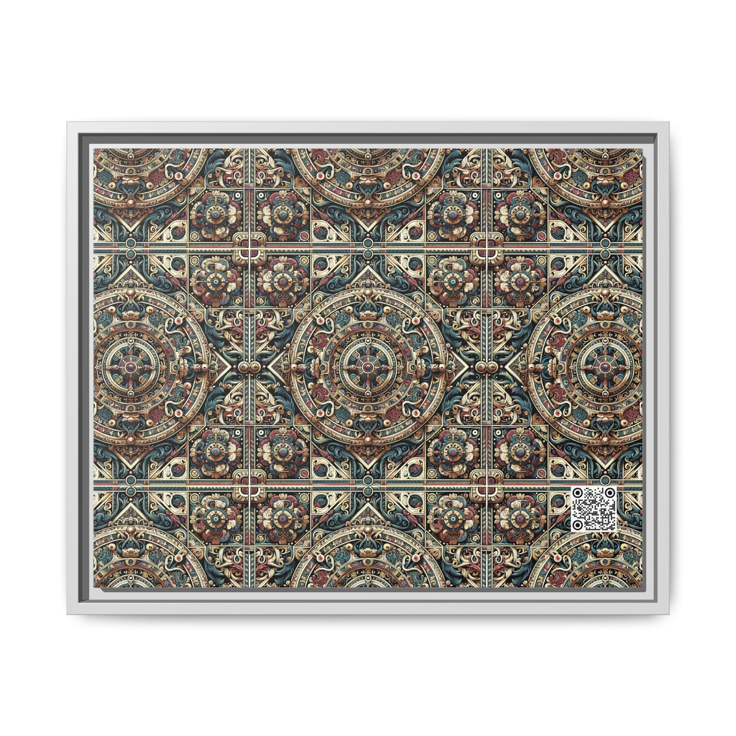 Urban Renaissance Historical Fusion With Street Edge Matte Canvas, Framed (multi-Color) - 8404 Design-57 A