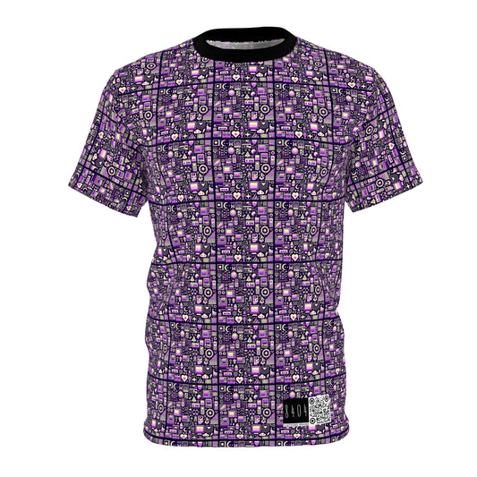 Digital Nostalgia Remix Modern Vintage Fusion Unisex Cut & Sew Tee - 8404 Design-54