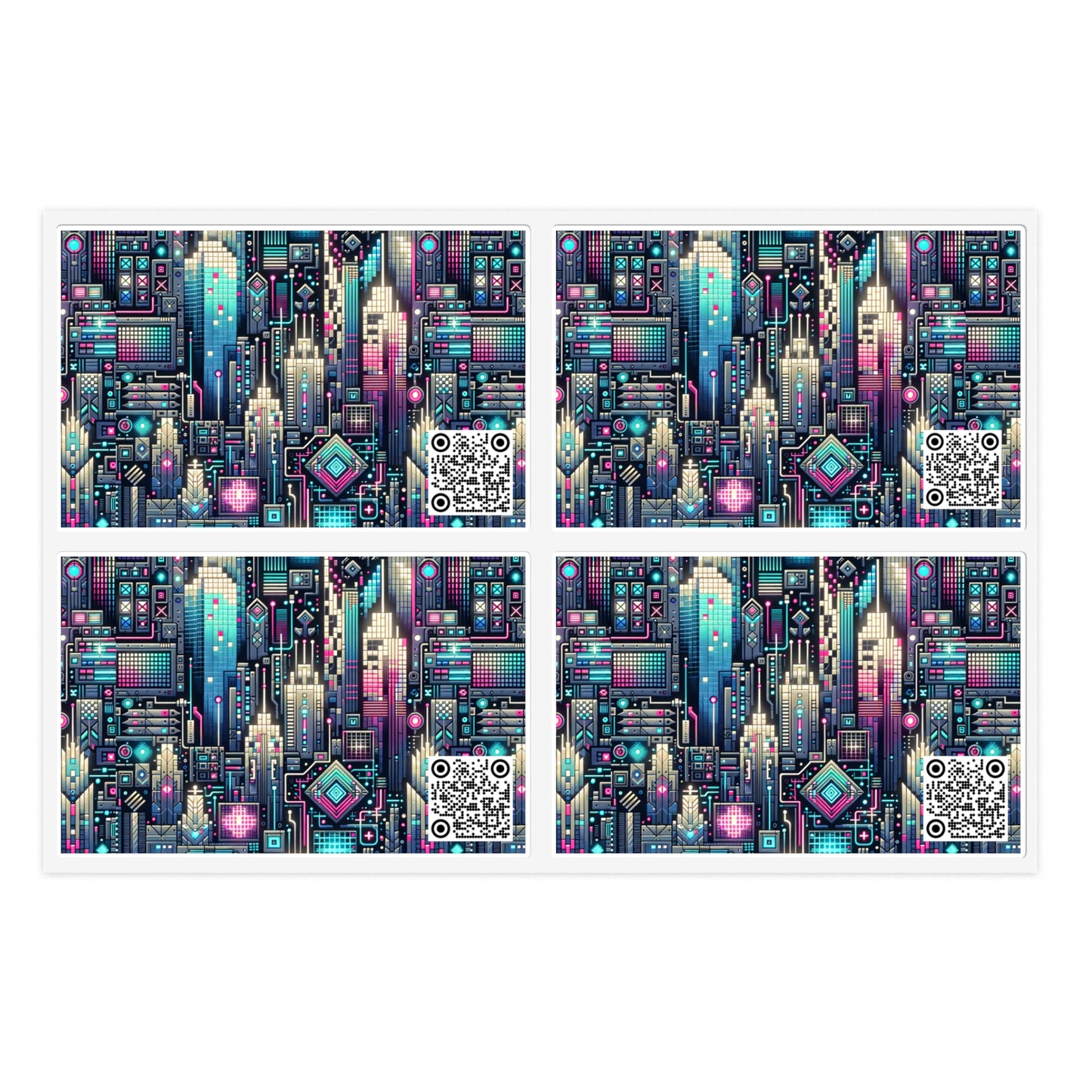 Digital Renaissance Tech-Forward Maximalism Sticker Sheets - 8404 Design-56