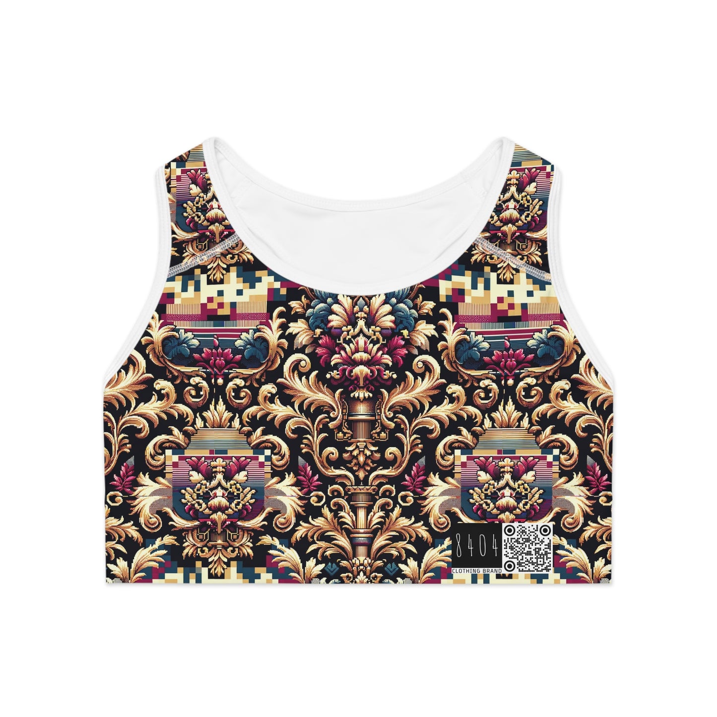 Digital Renaissance Modern Baroque Fusion Sports Bra - 8404 Design-53