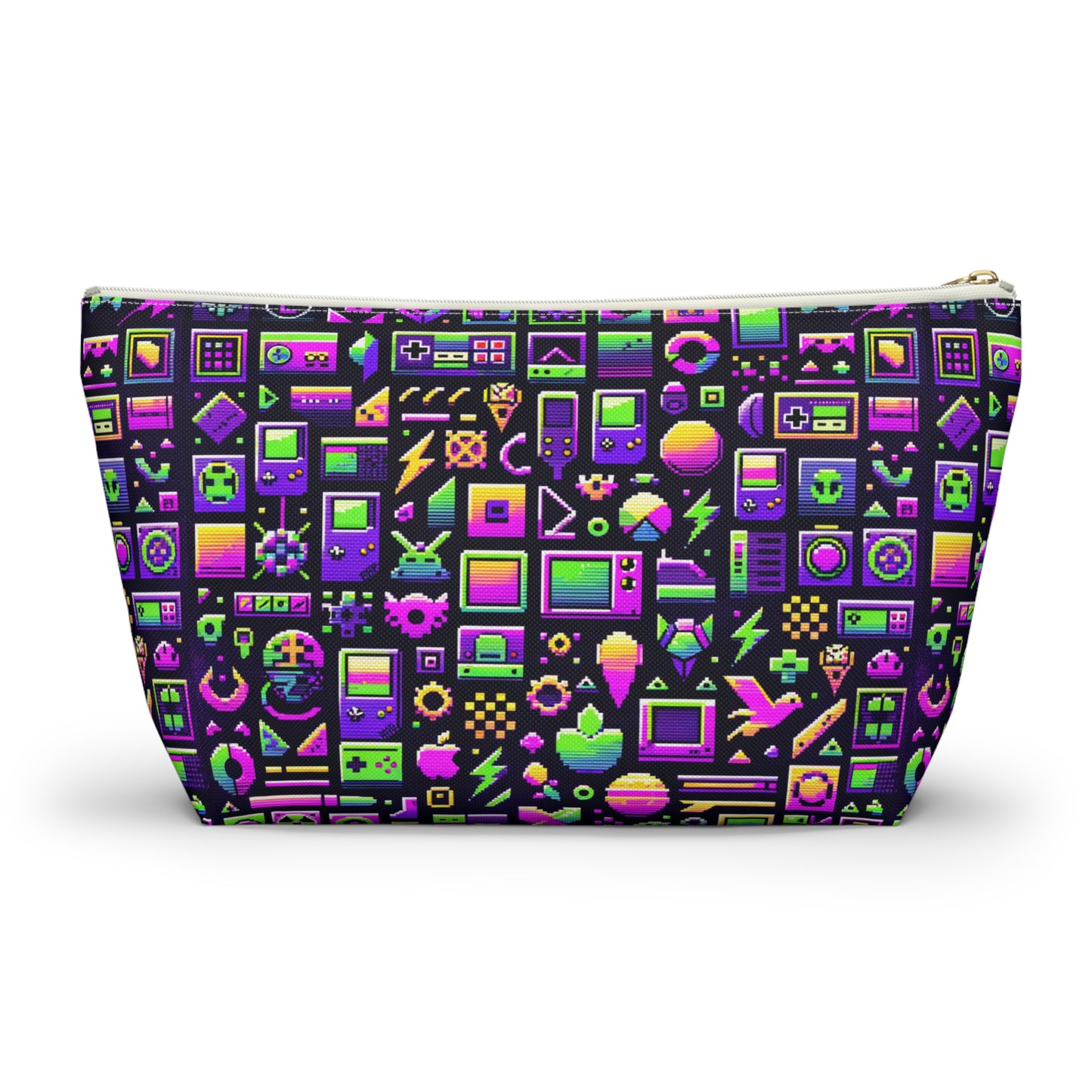 Digital Nostalgia Remix Modern Vintage Fusion Accessory Pouch W T-Bottom - 8404 Design-49