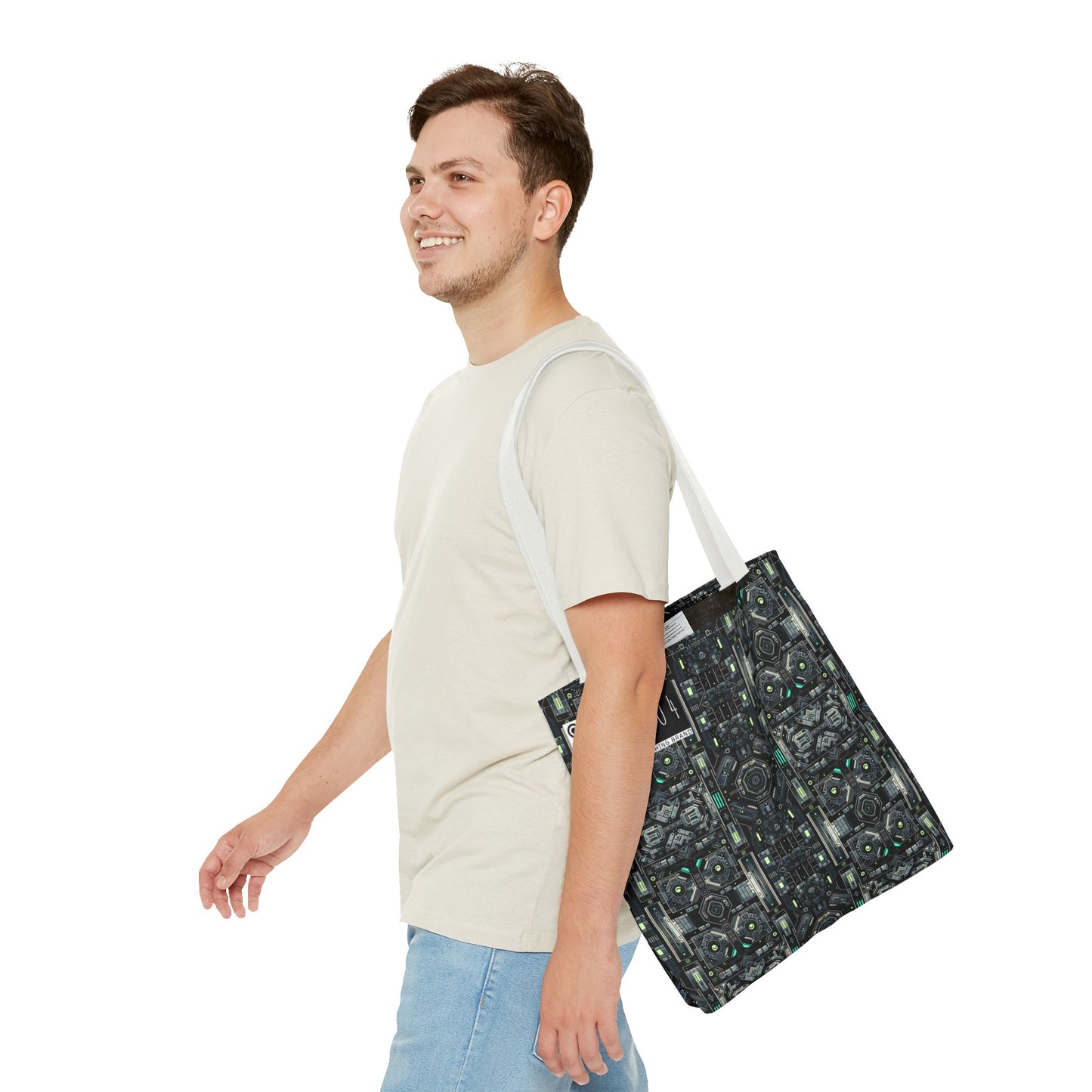 Tech Noir Tech-Forward Minimalism Tote Bag - 8404 Design-52