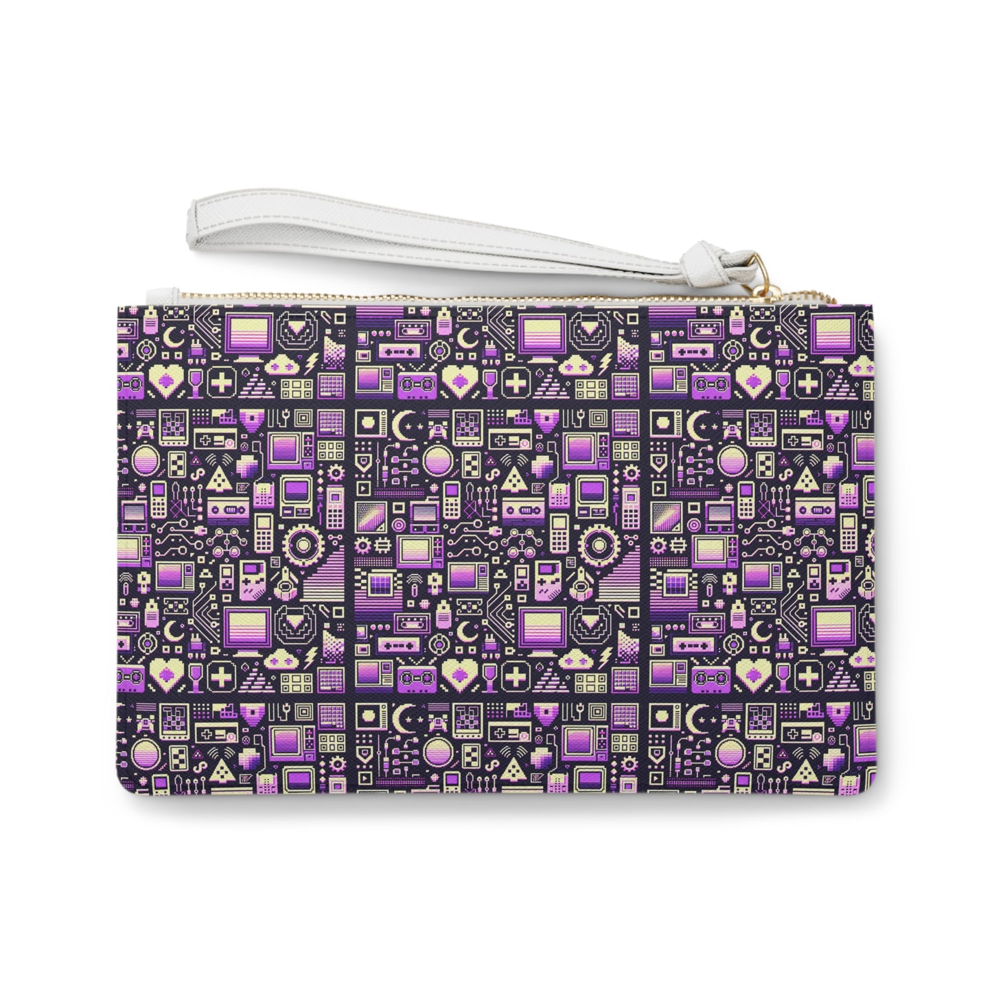 Digital Nostalgia Remix Modern Vintage Fusion Clutch Bag - 8404 Design-54