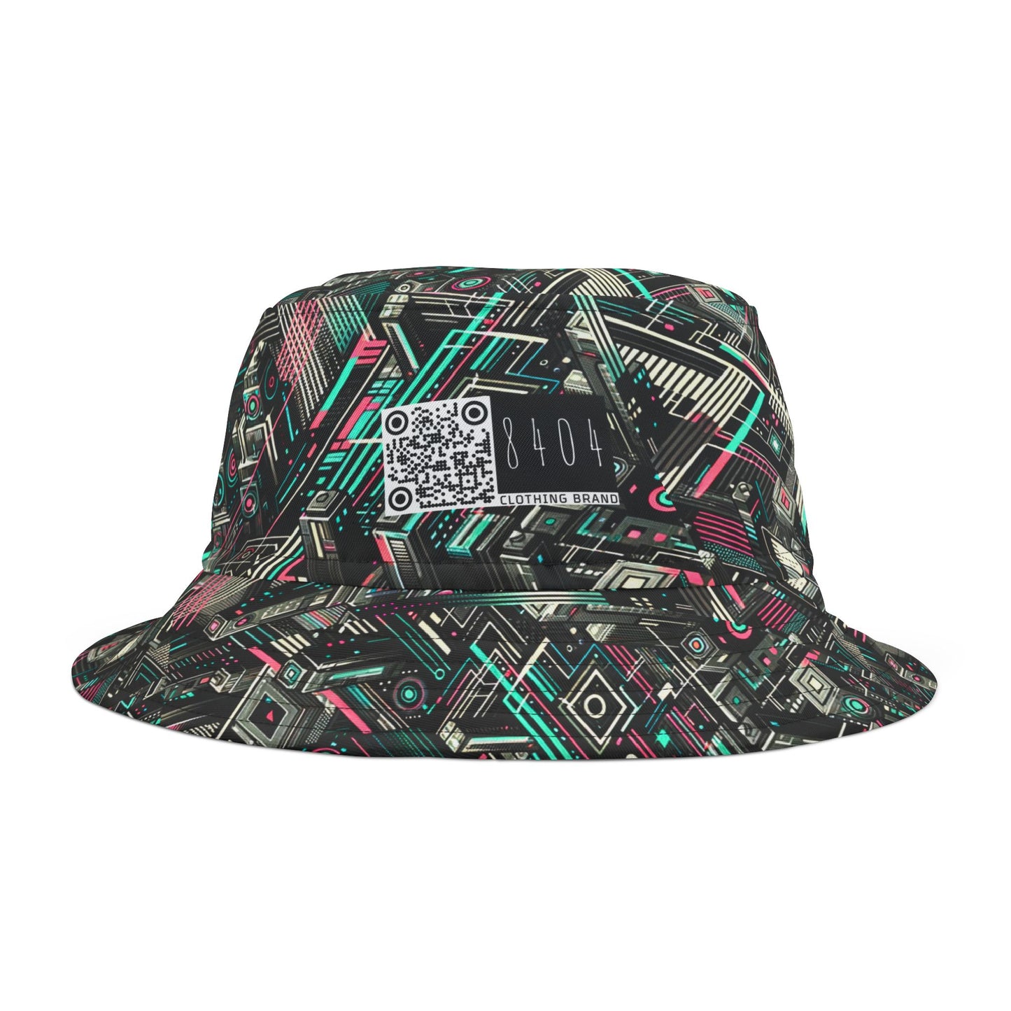 Digital Dreamland Tech-Inspired Streetwear Bucket Hat - 8404 Design-51