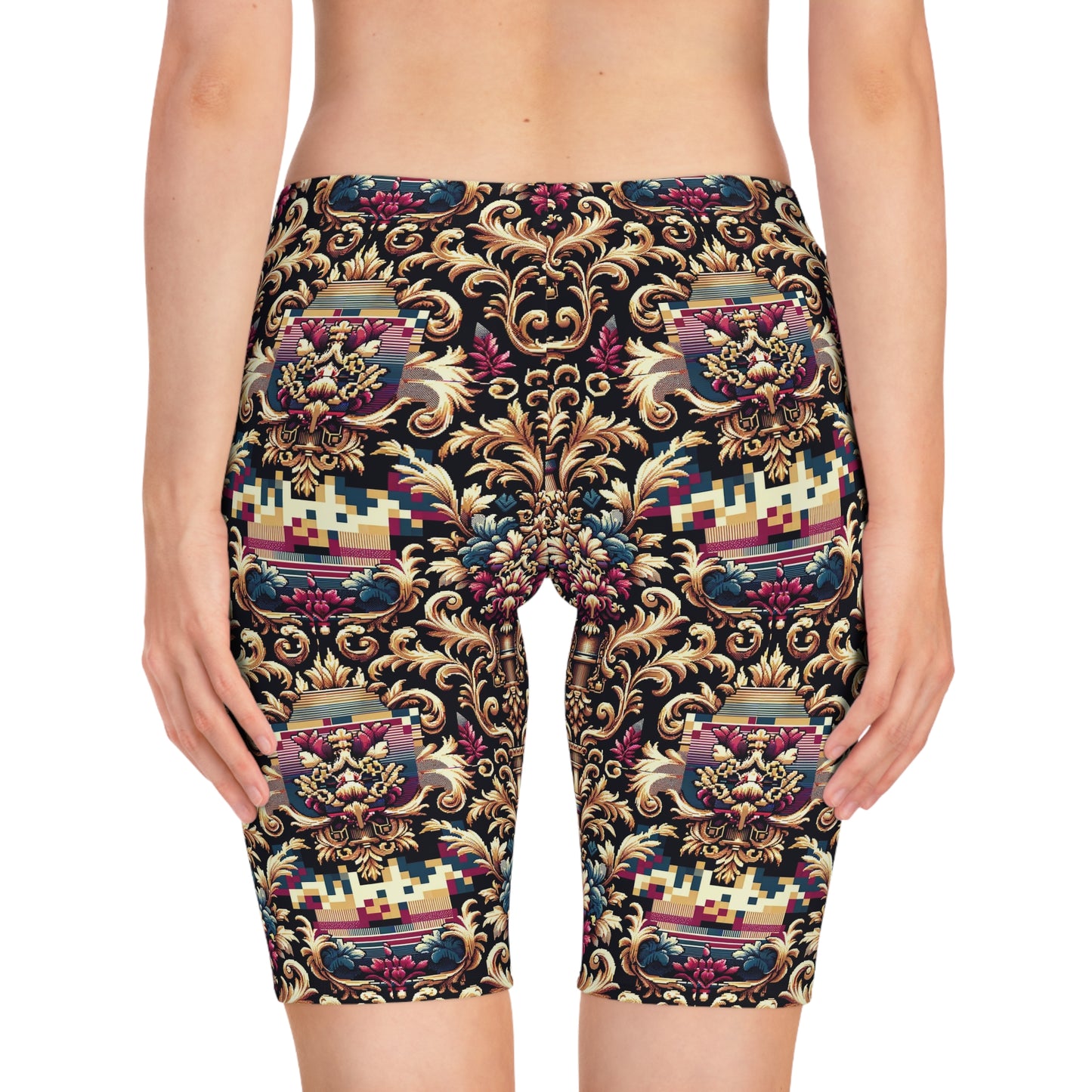 Digital Renaissance Modern Baroque Fusion Women's Bike Shorts - 8404 Design-53