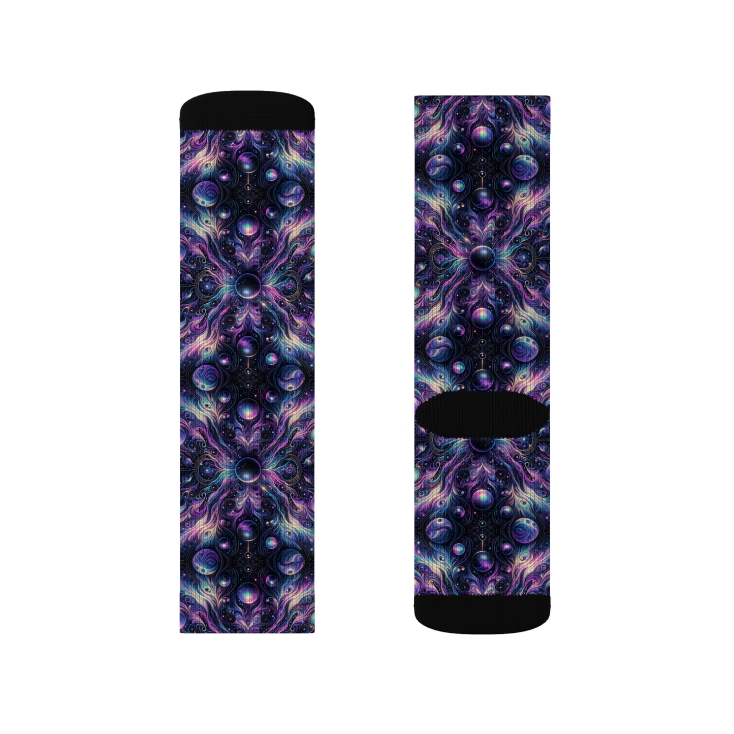 Galactic Hues Tech-Forward Cosmic Fusion Sublimation Socks - 8404 Design-41