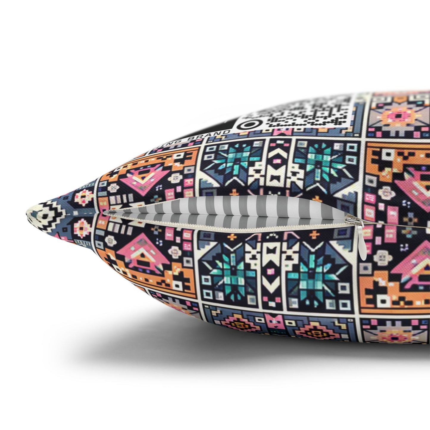 Spun Polyester Square Pillowcase - 8404 Design-02