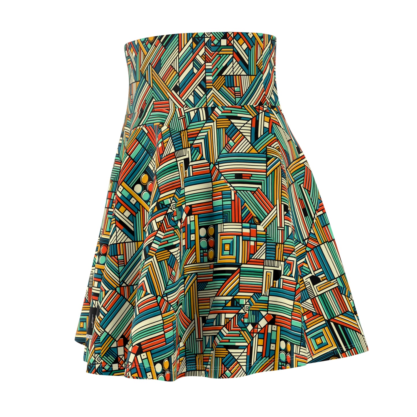 Abstract Graphic Art Modern Artistic Expression Women's Skater Skirt - 8404 Design-67