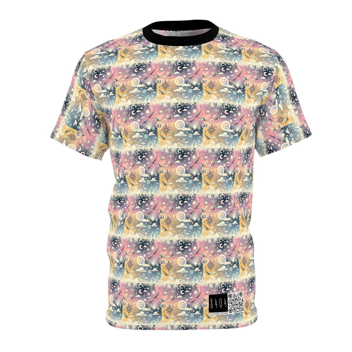 Digital Dreamland Whimsical and Nostalgic Streetwear With a Digital Twist Unisex Cut & Sew Tee - 8404 Design-69