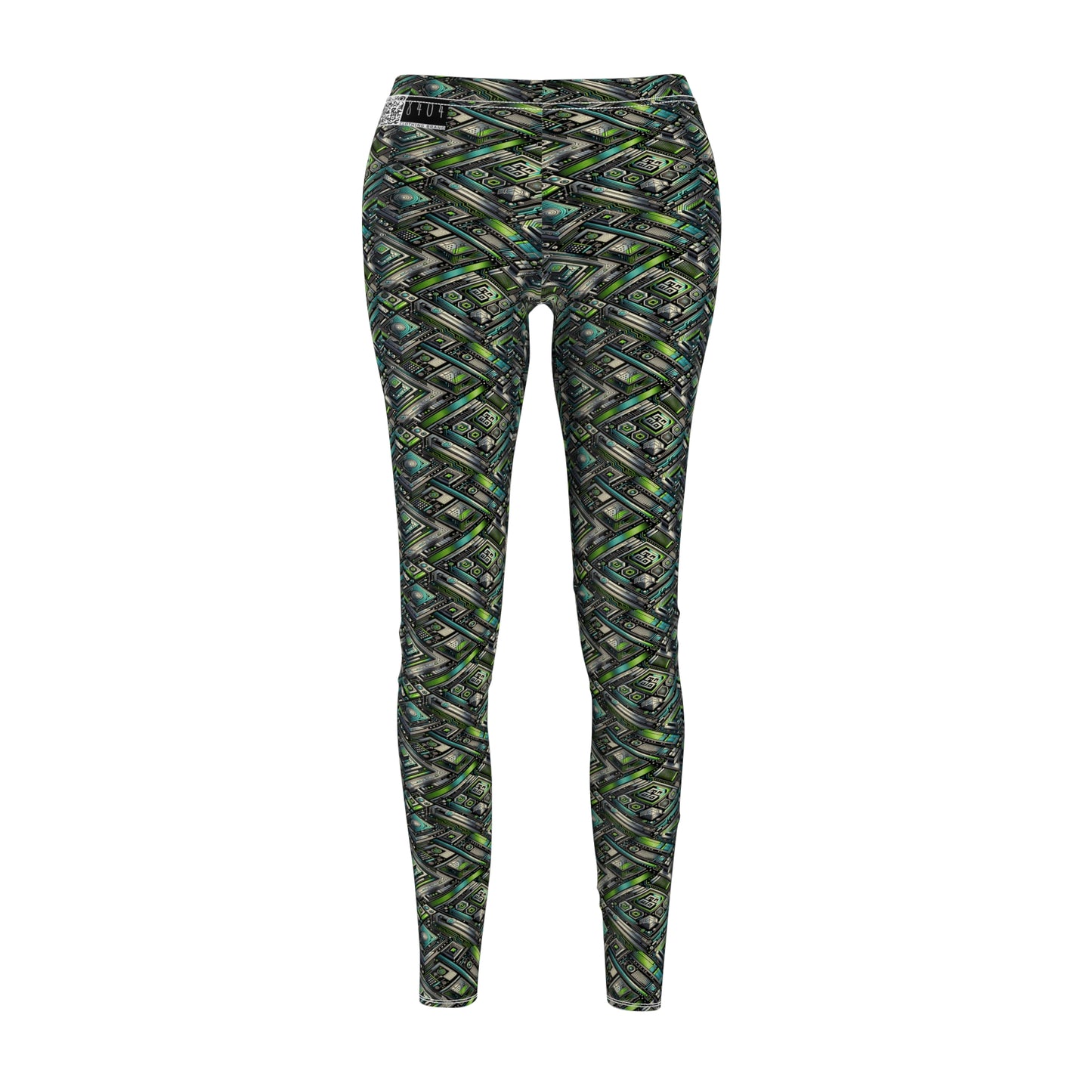 Tech-Infused Streetwear Tech-Forward Minimalism With Bold Digital Prints Women's Cut & Sew Casual Leggings - 8404 Design-52