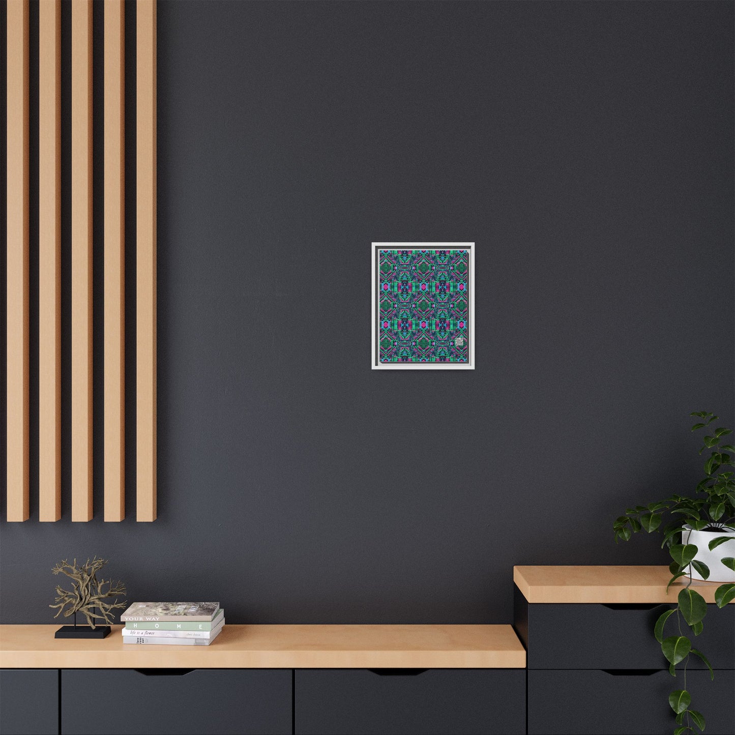 Digital Glitch Vibes Tech-Inspired Streetwear Matte Canvas, Framed (multi-Color) - 8404 Design-71 A